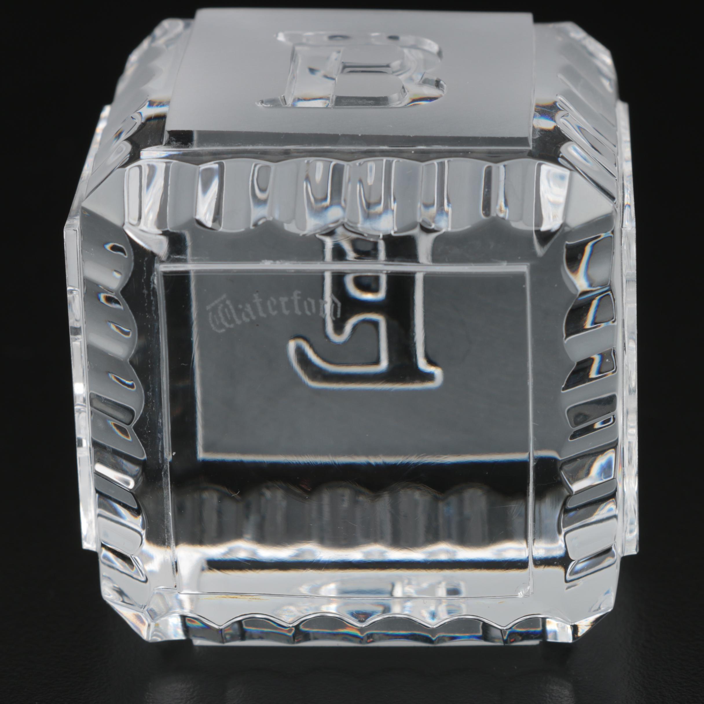 Waterford Crystal Baby Block Paperweight EBTH
