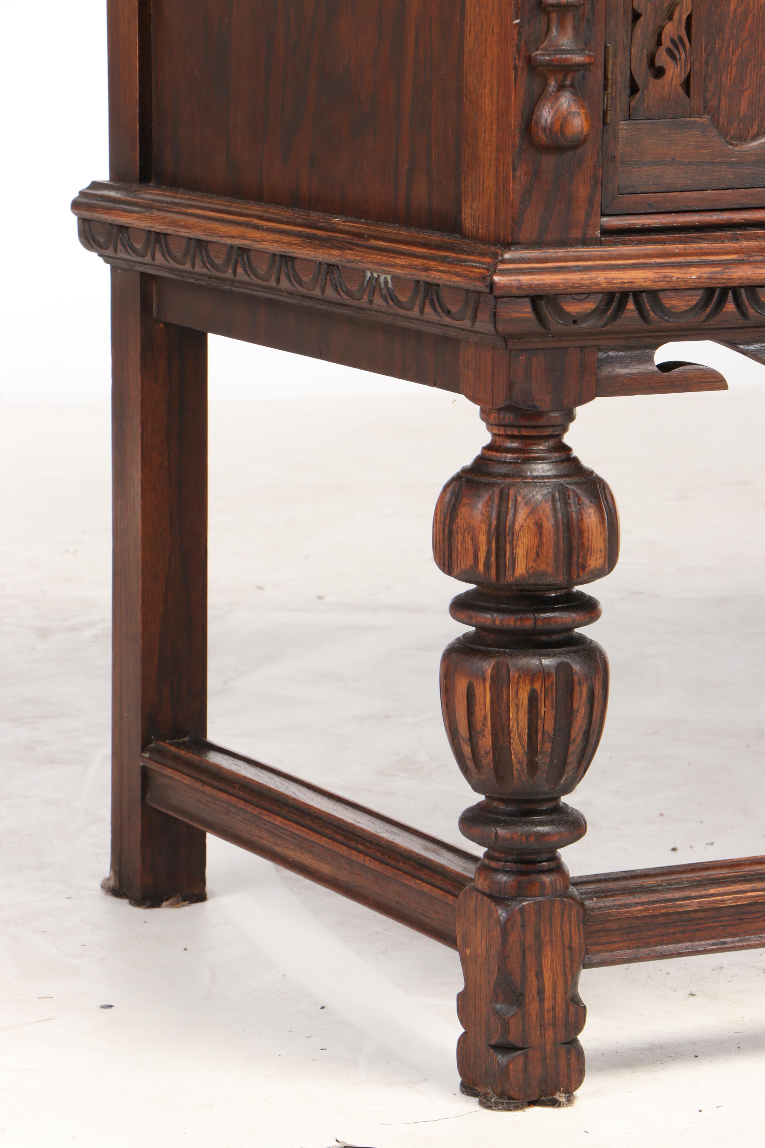 Jacobean Style Hodes Furniture Oak Sideboard, circa 1930 EBTH