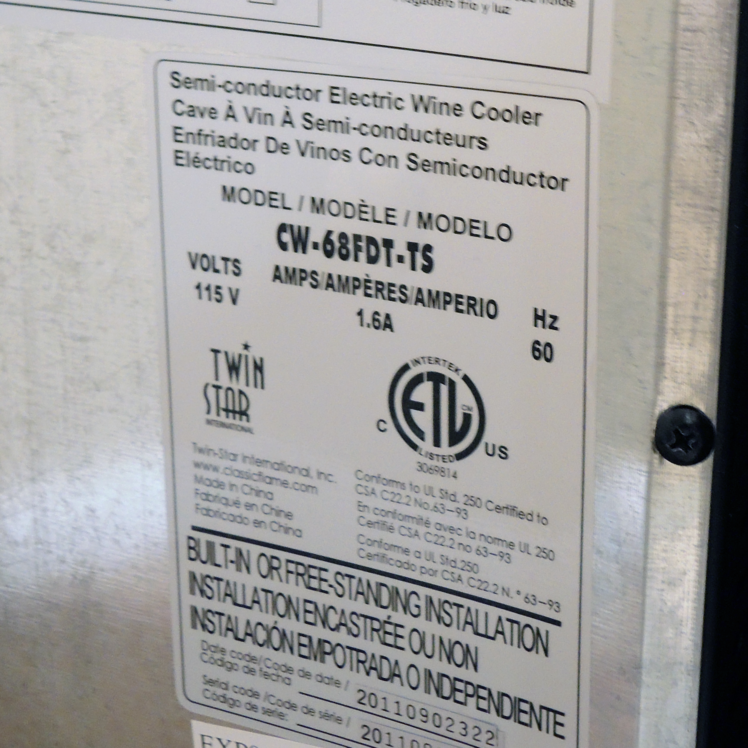 Twin Star Stone Top Wine Cooler EBTH