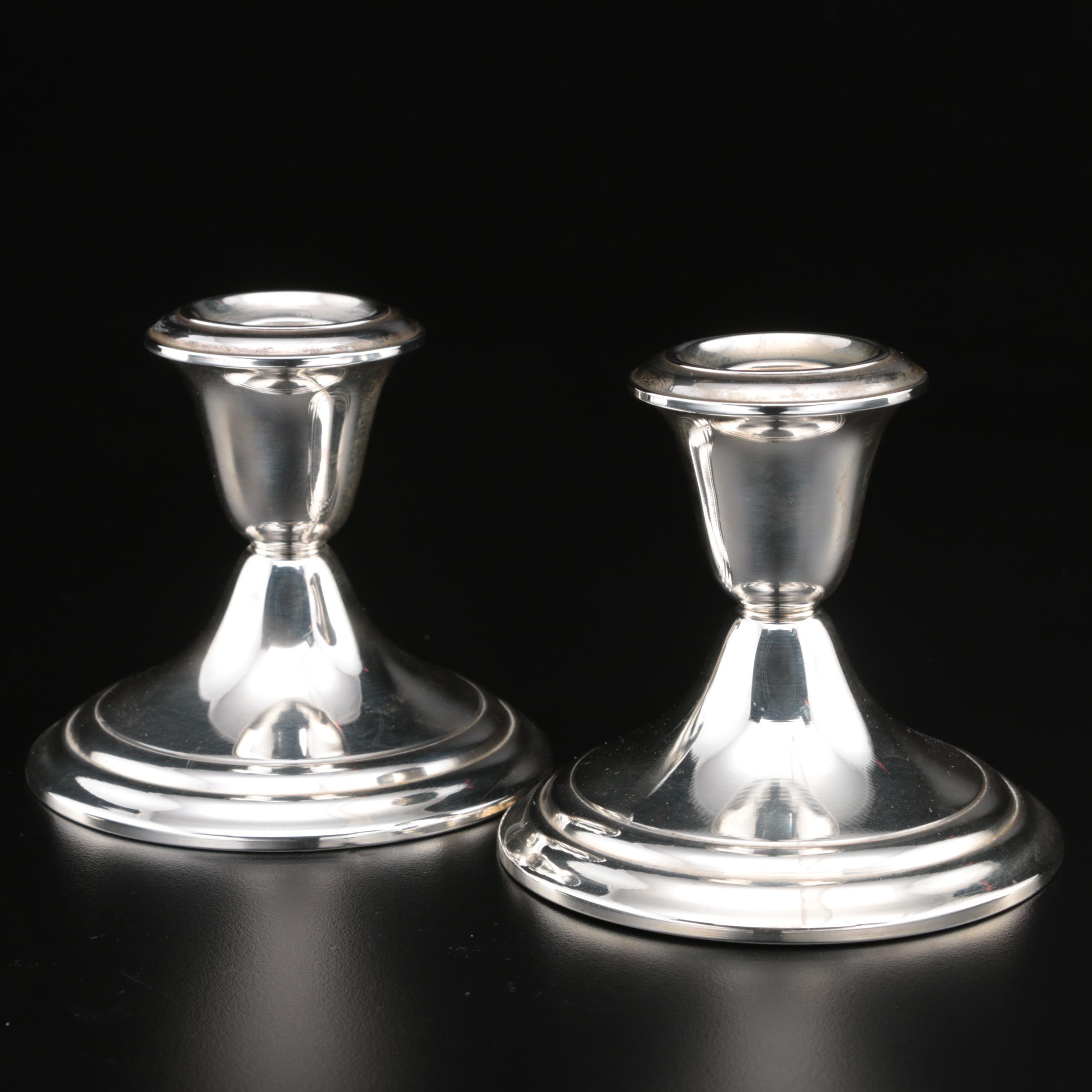Weighted Sterling Silver Candle Holders Including Gorham EBTH