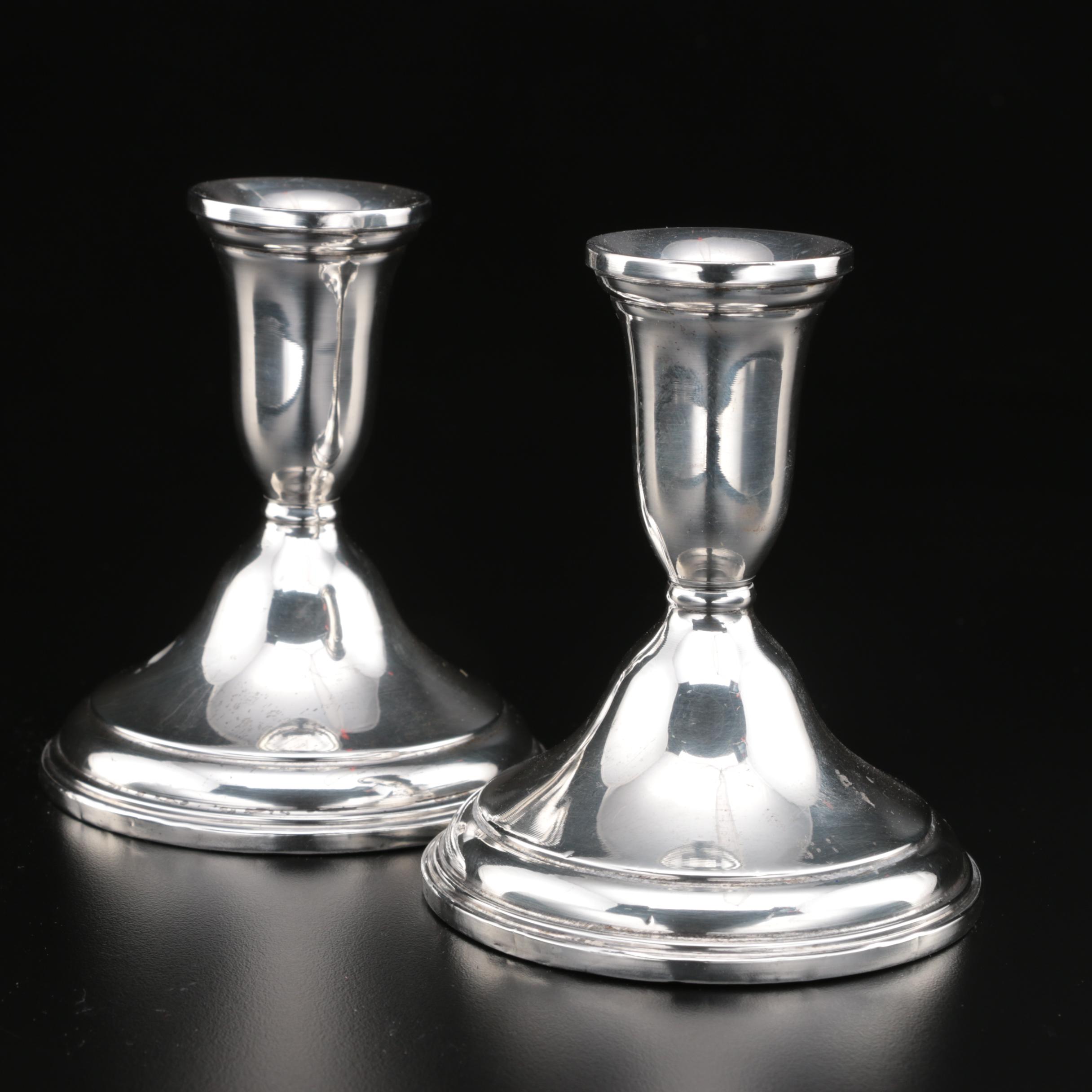 Weighted Sterling Silver Candle Holders Including Gorham EBTH