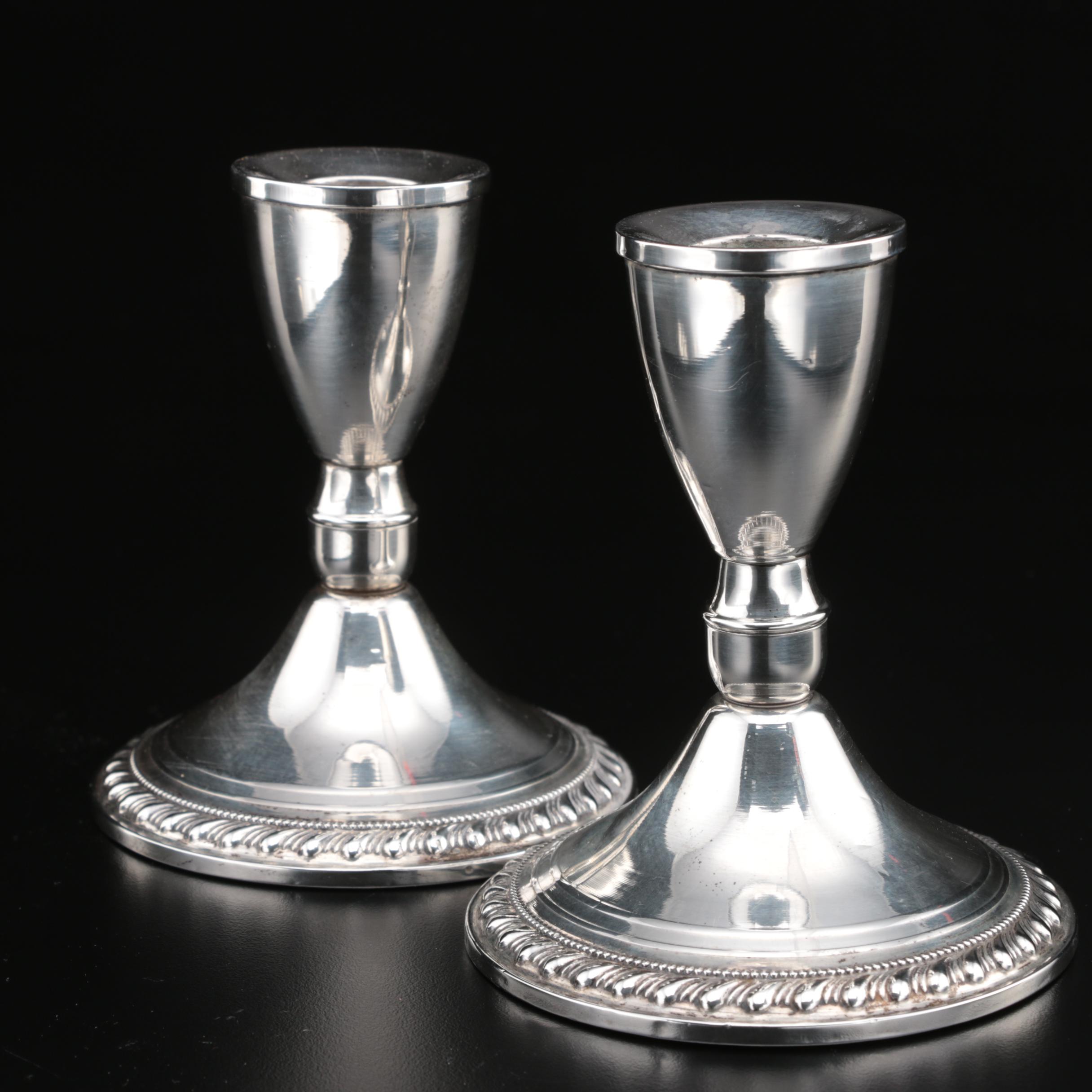 Weighted Sterling Silver Candle Holders Including Gorham EBTH