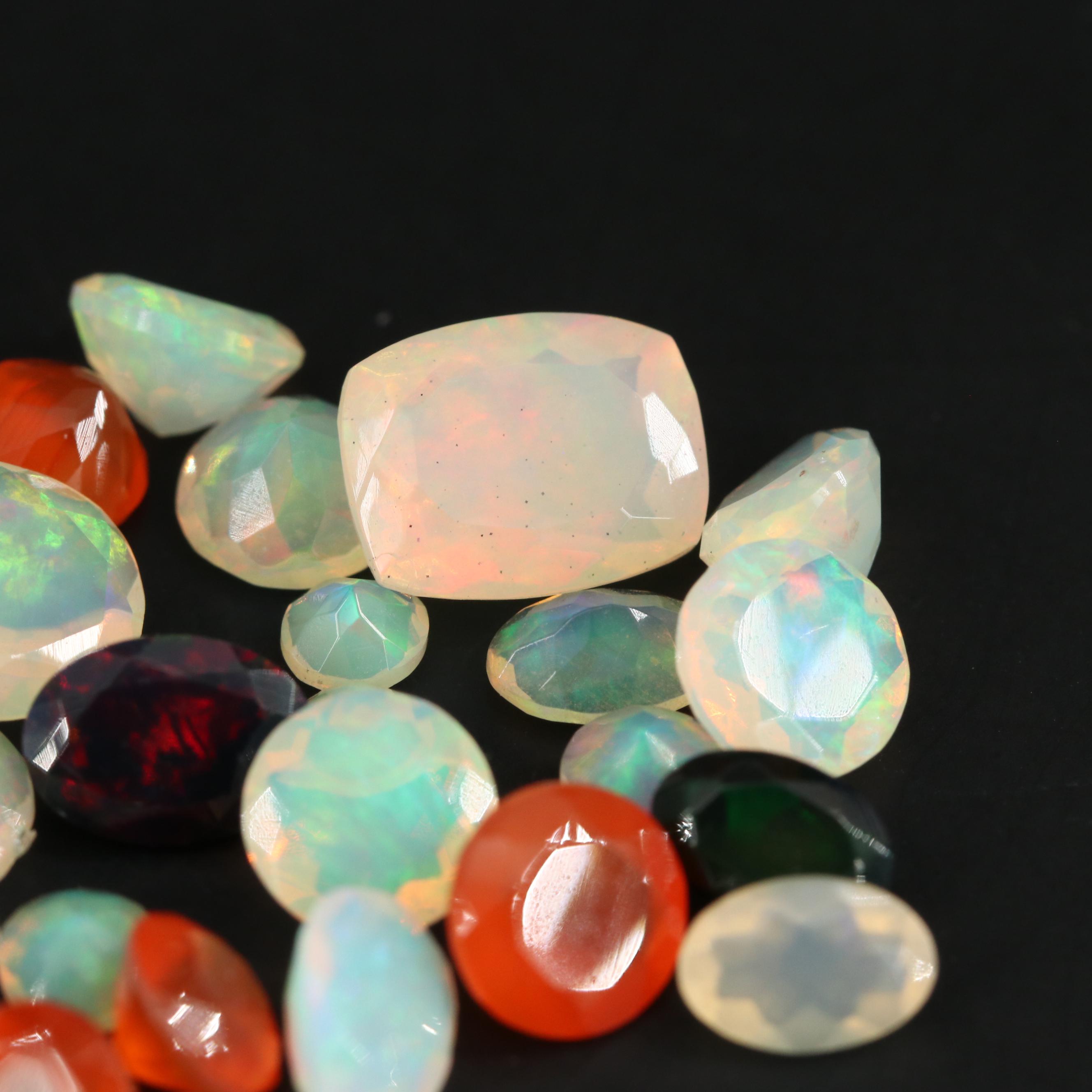 Loose 19.83 CTW Opal Gemstones EBTH