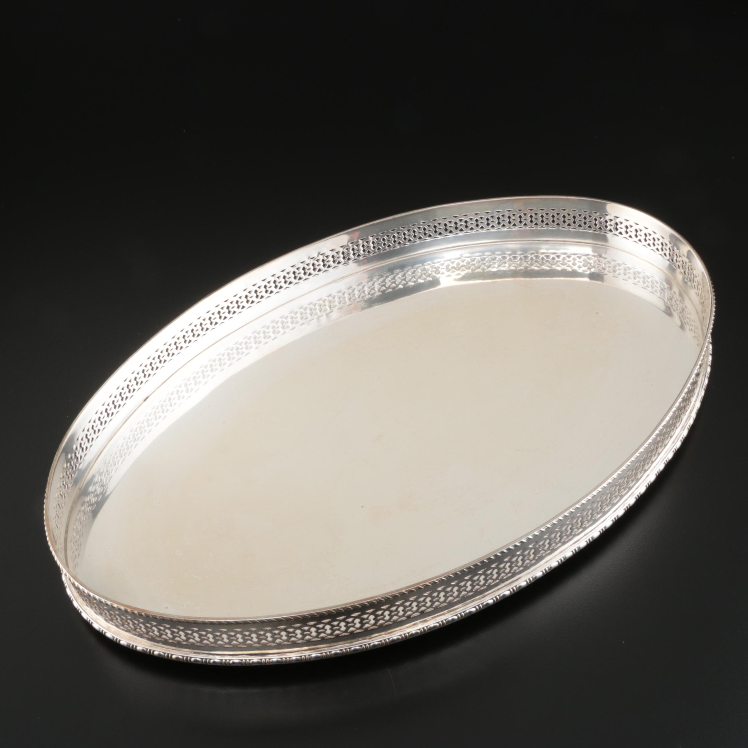 Collection of Silver Plate Gallery Trays EBTH