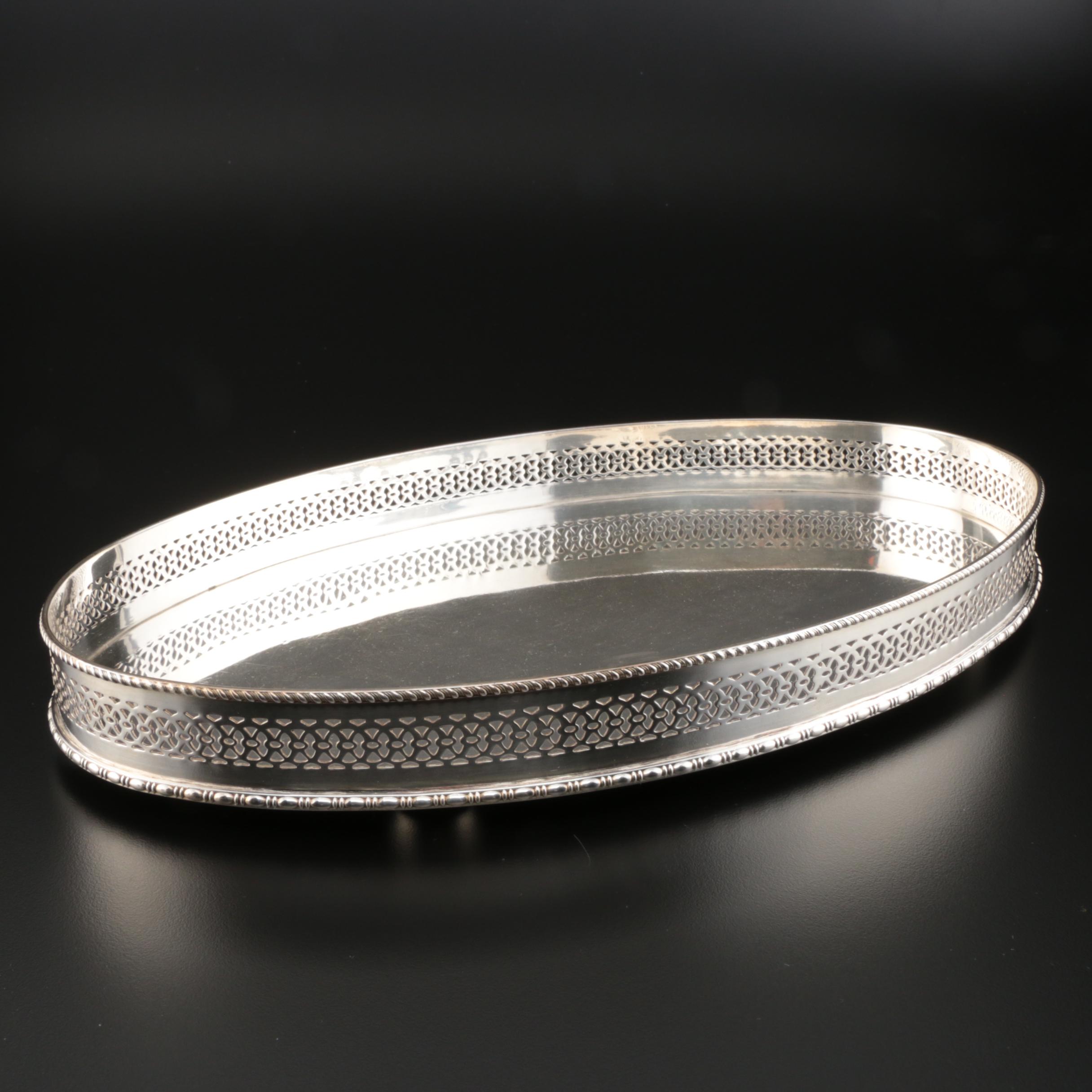 Collection of Silver Plate Gallery Trays EBTH