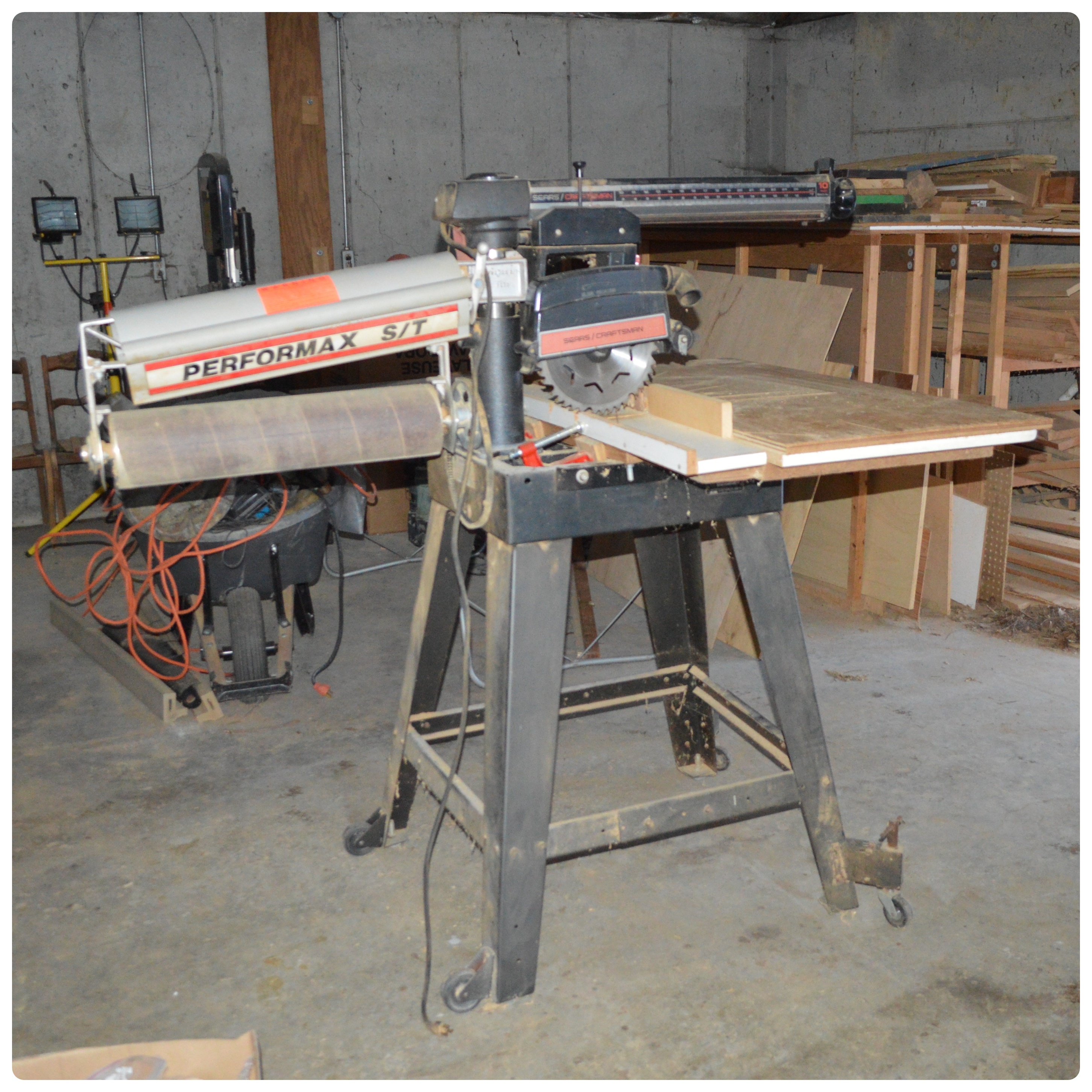 Craftsman 10" Radial Arm Saw with Performax S/T Drum Sander EBTH