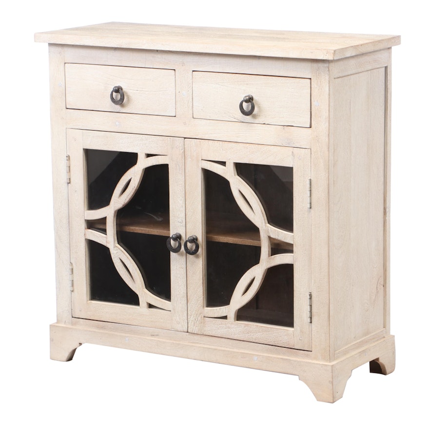 Pickled Finish Vanity Cabinet Contemporary Ebth