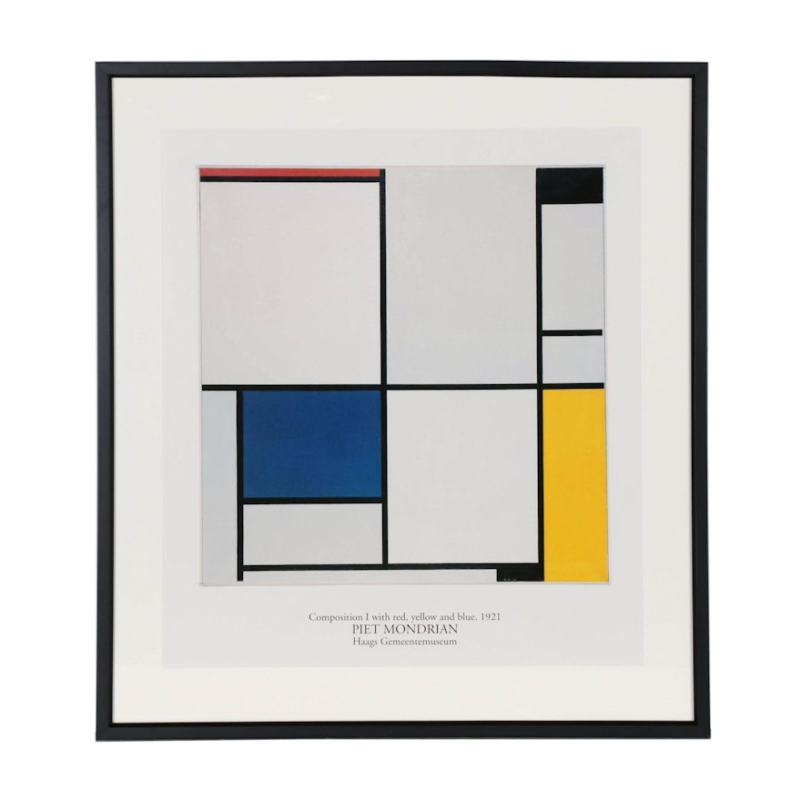 Haags Gemeentemuseum Offset Lithograph after Piet Mondrian | EBTH