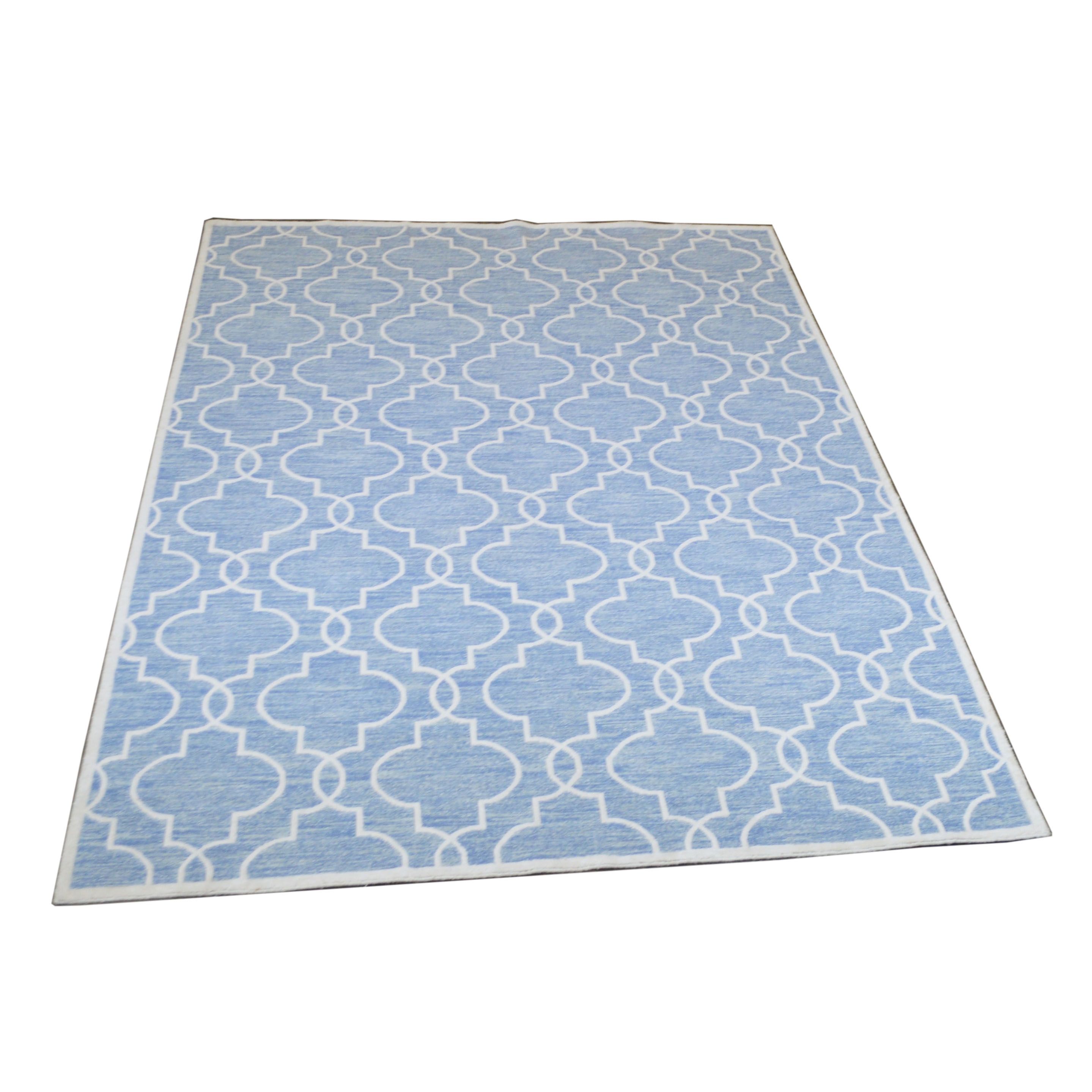 8' x 11' Handwoven Indian Soumak Linen Area Rug from The Rug Gallery EBTH