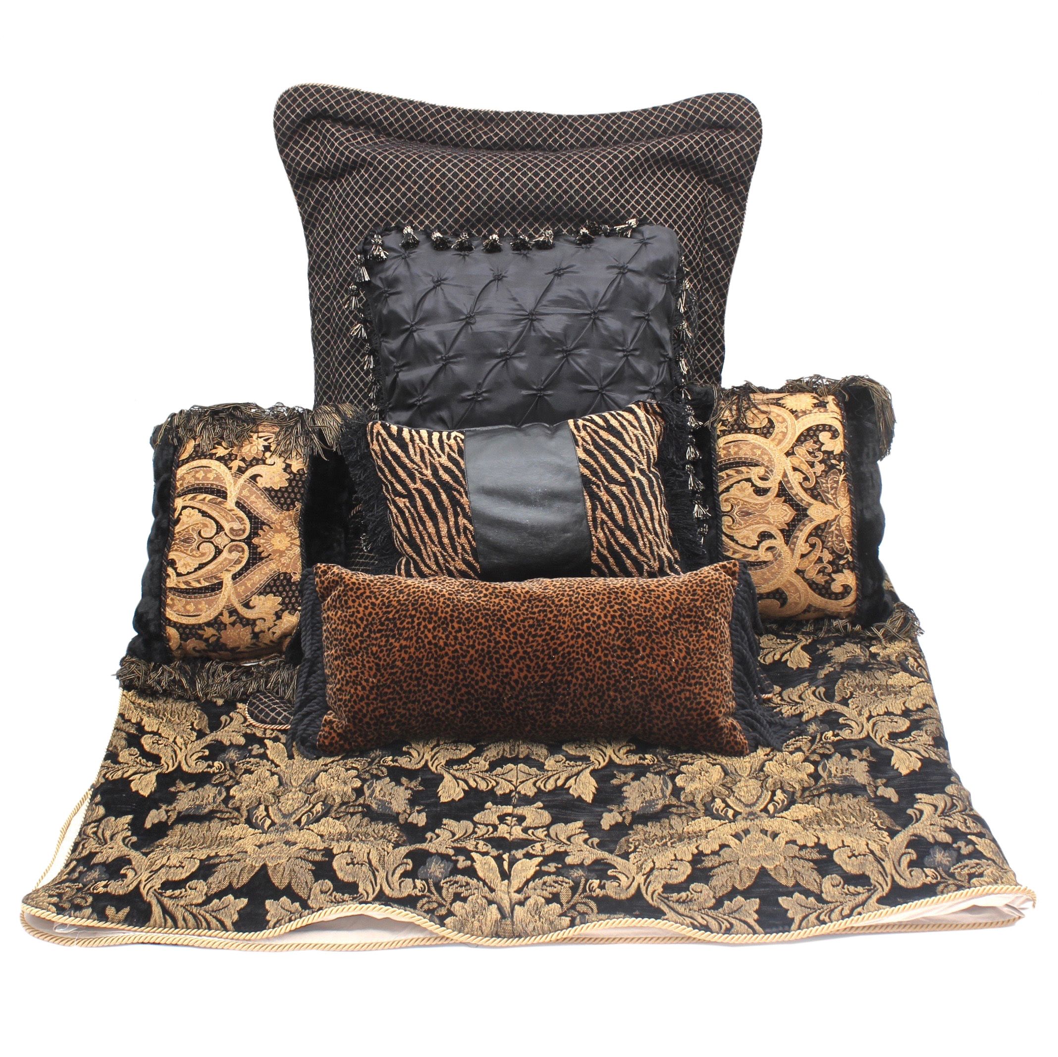 Queen Size Duvet Cover and Throw Pillows Including and Newport