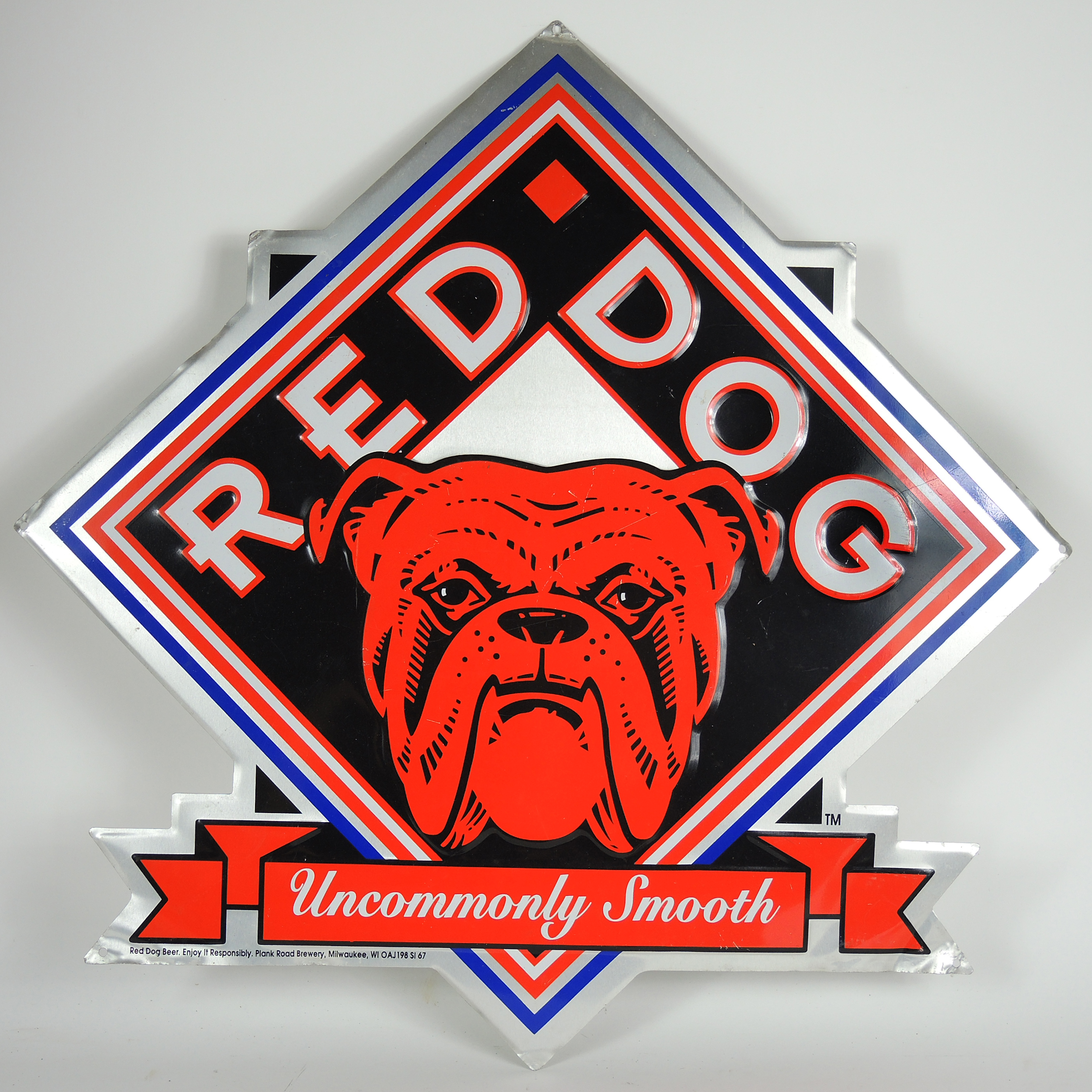 Red Dog Smooth" Metal Sign and Resin "Gents Restroom" Sign EBTH