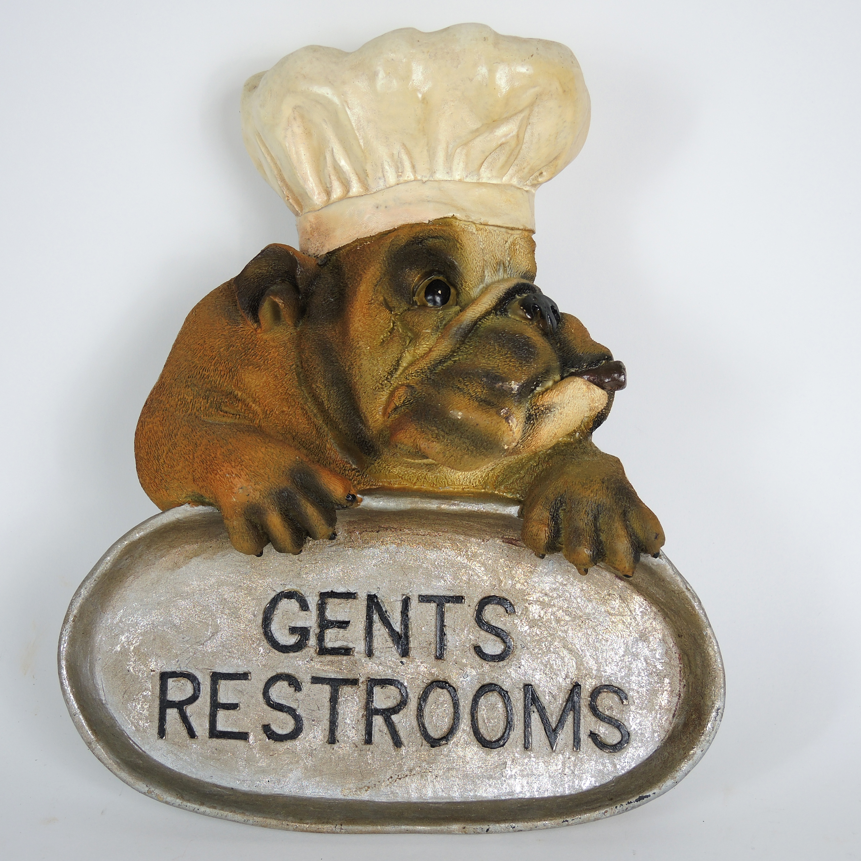 Red Dog Smooth" Metal Sign and Resin "Gents Restroom" Sign EBTH