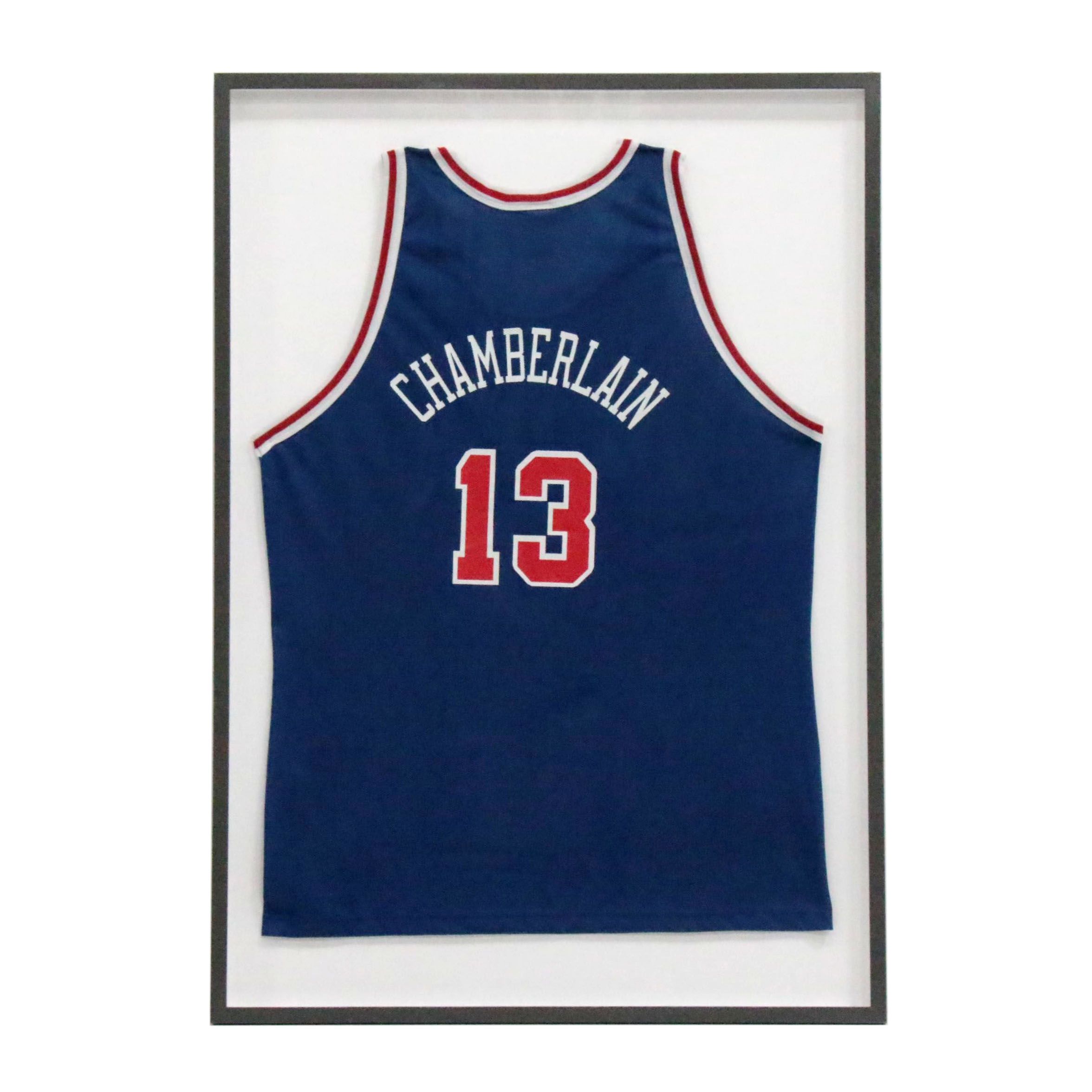 wilt chamberlain autographed jersey