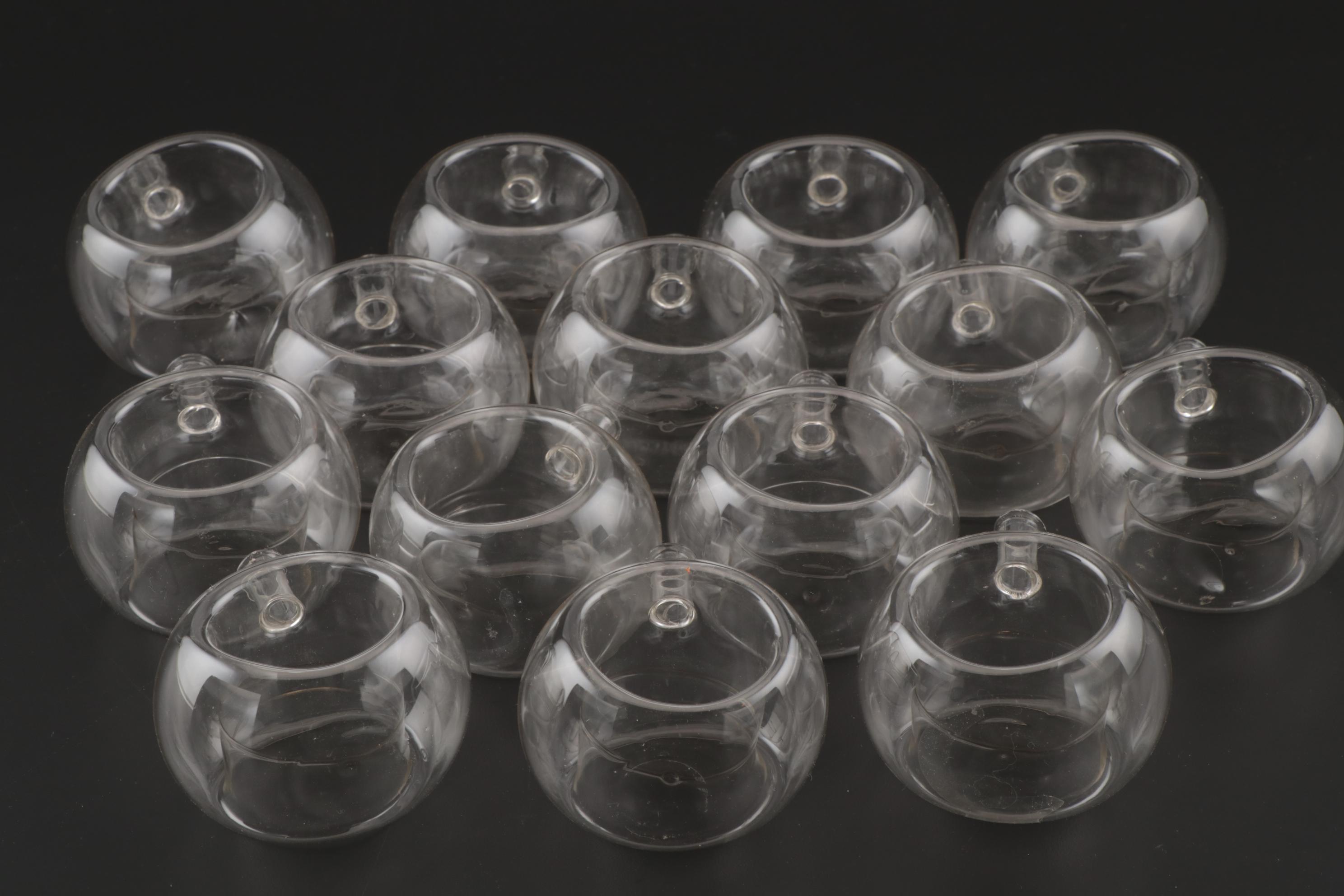 Black Stem Burgundy Wine Glasses with Glass Bud Vase Napkin Rings EBTH