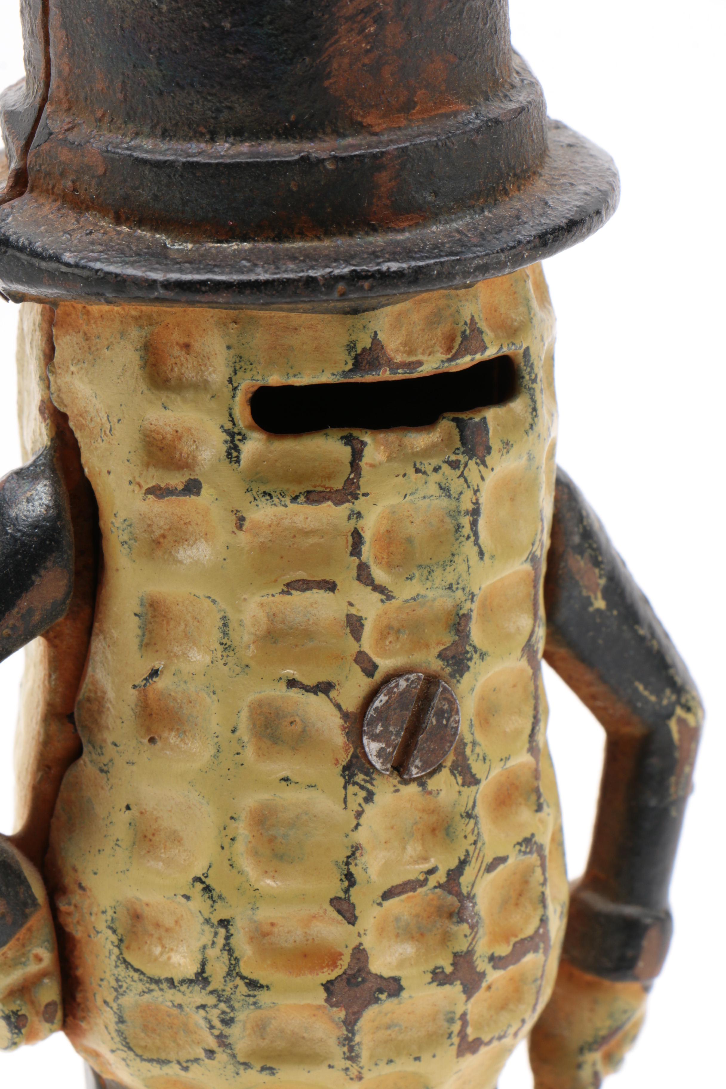 Planters Mr. Peanut Cast Iron Coin Bank, Early 20th Century EBTH
