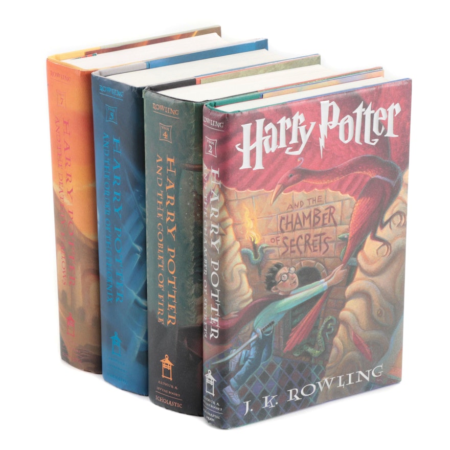 first-american-edition-harry-potter-books-four-volumes-ebth
