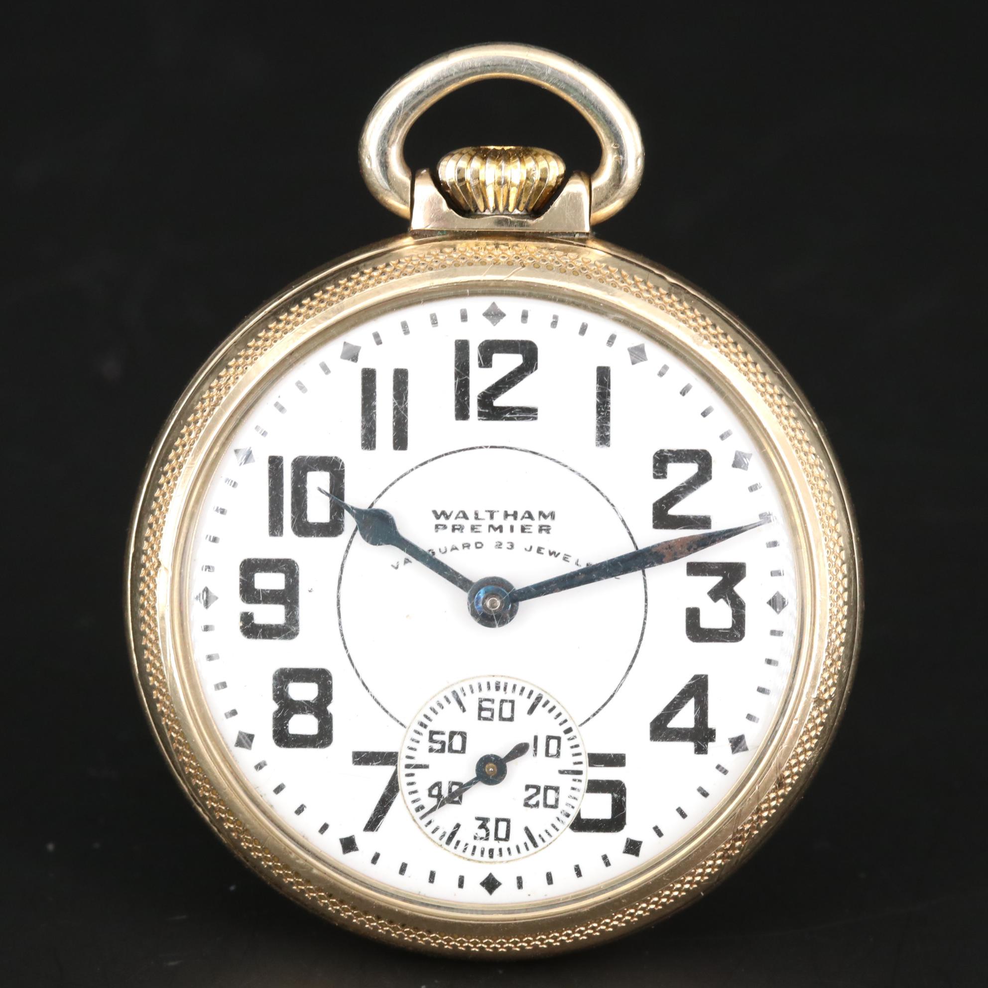 Waltham 10K Gold Filled Railroad Grade Pocket Watch, 1942 EBTH