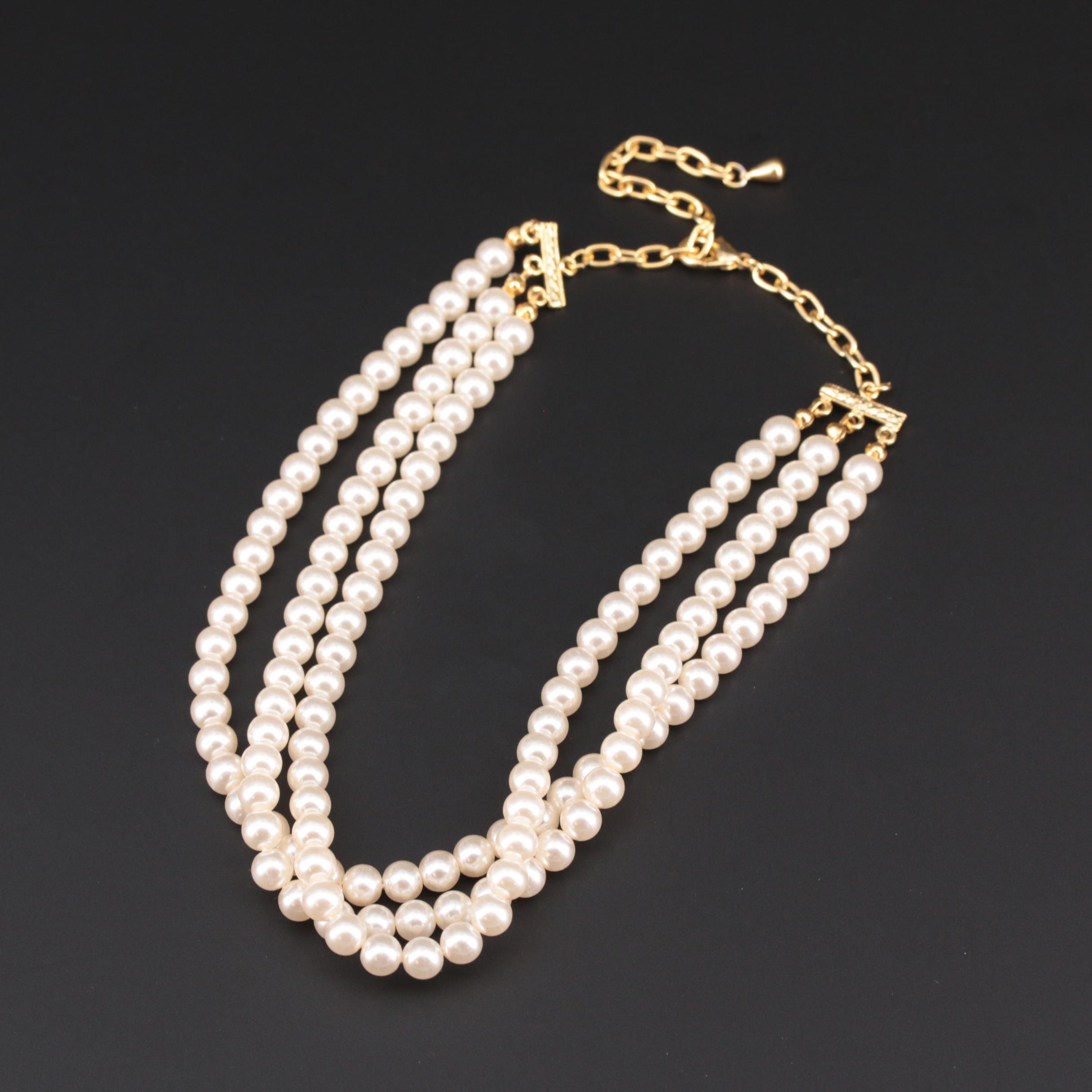 Pearl MultiStrand Choker Necklace EBTH
