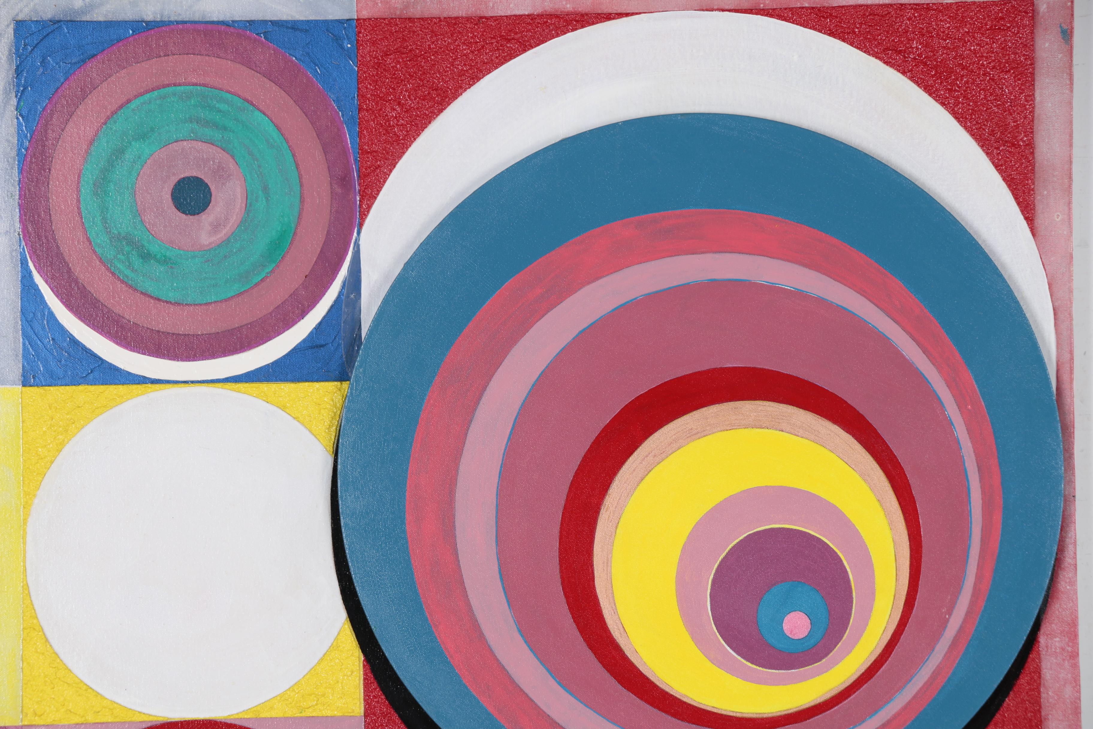 J.C. Hall Geometric Mixed Media Painting "Synergy" EBTH