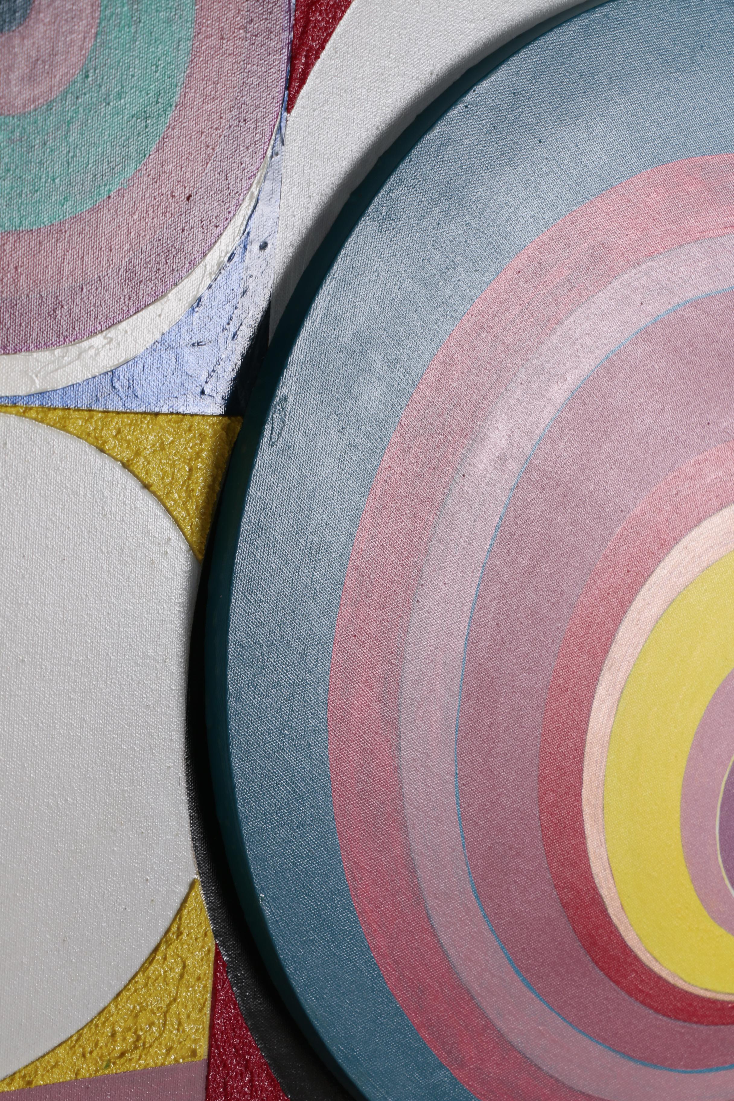 J.C. Hall Geometric Mixed Media Painting "Synergy" EBTH