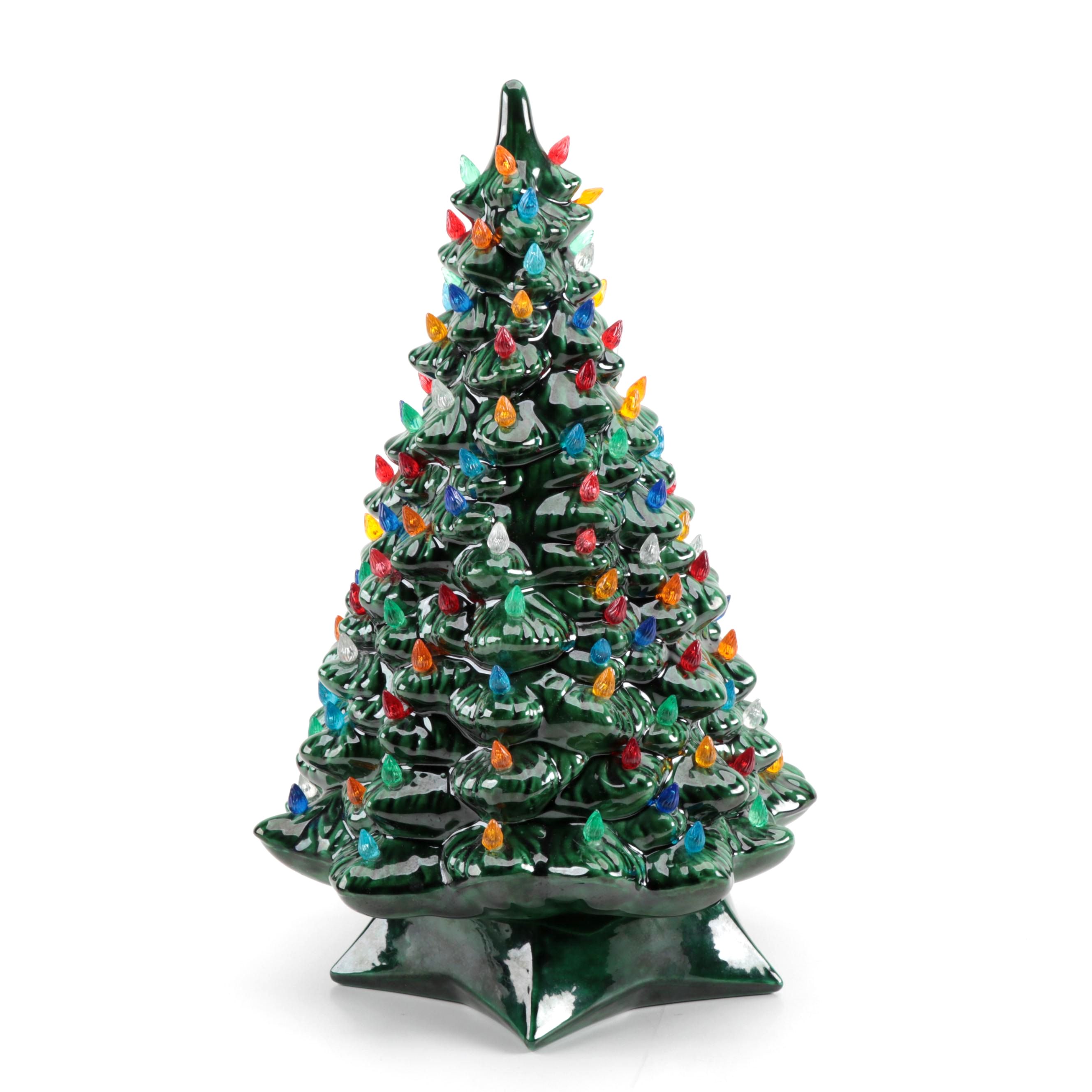 Holland Mold Illuminated Ceramic Christmas Tree EBTH