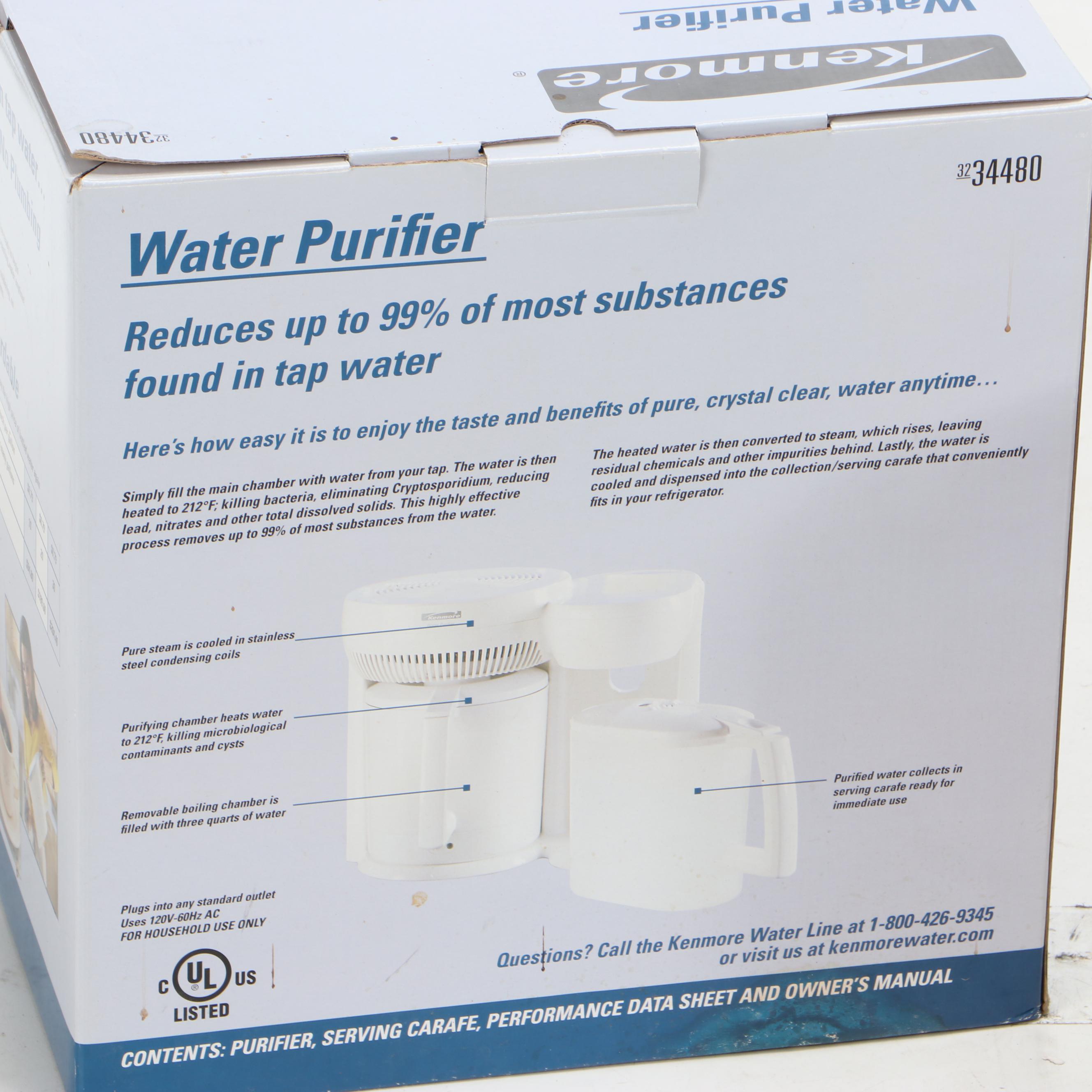 Kenmore Countertop Water Purifier, Model 3234480 EBTH
