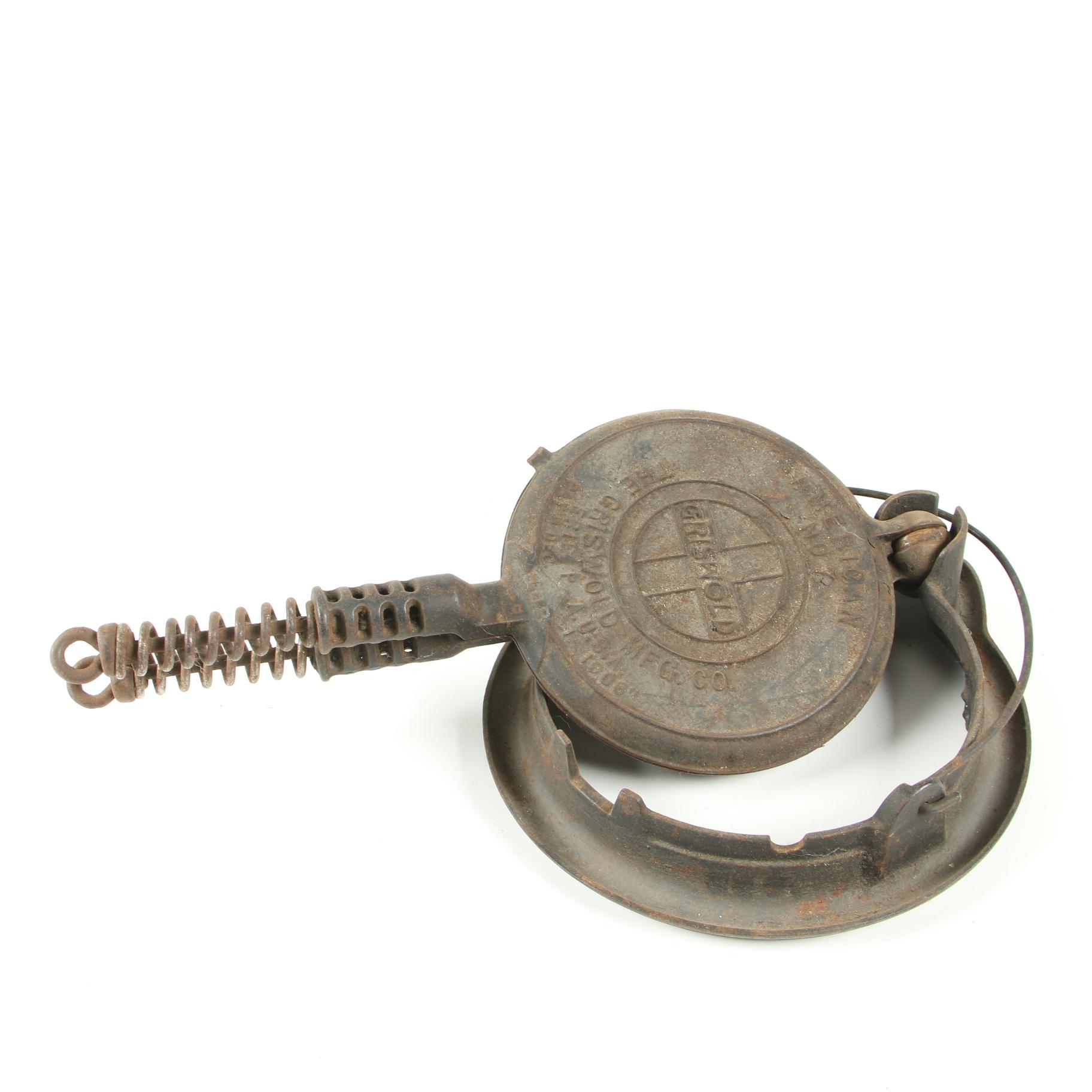 Griswold and Wagner Cast Iron Flip Over Waffle Irons EBTH