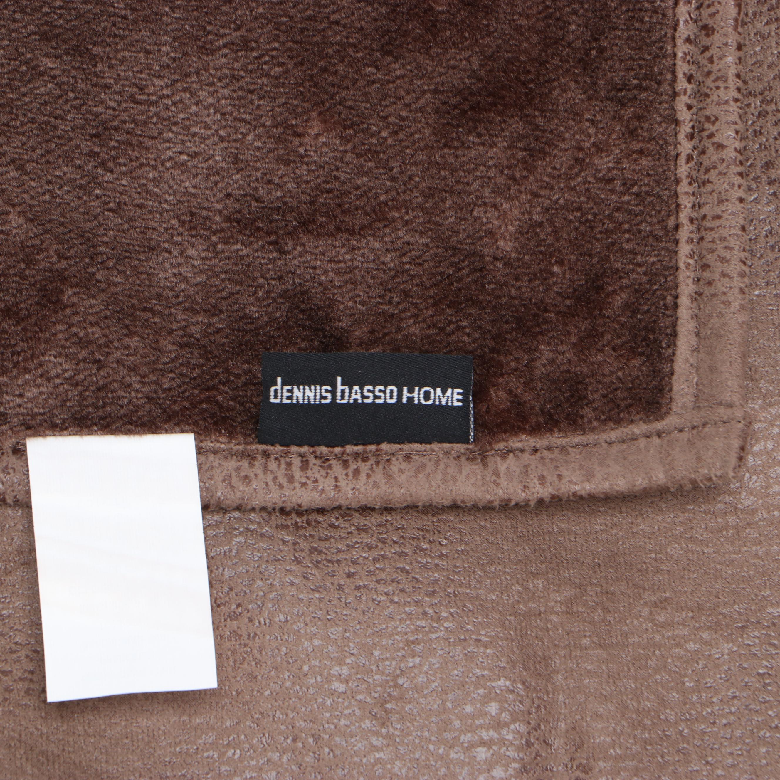 Dennis Basso Home Brown Faux Leather Throw Blankets EBTH