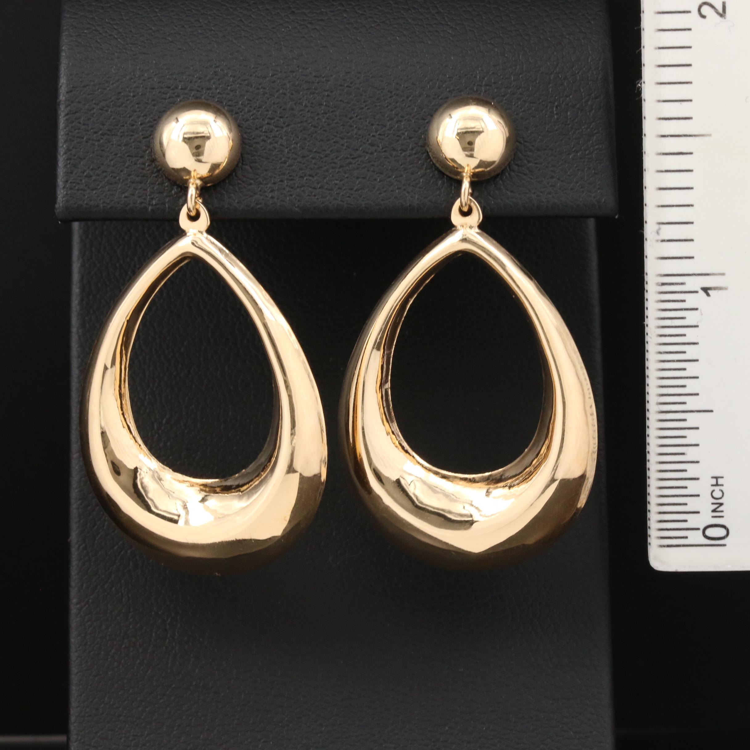 14K Yellow Gold Dangle Earrings EBTH