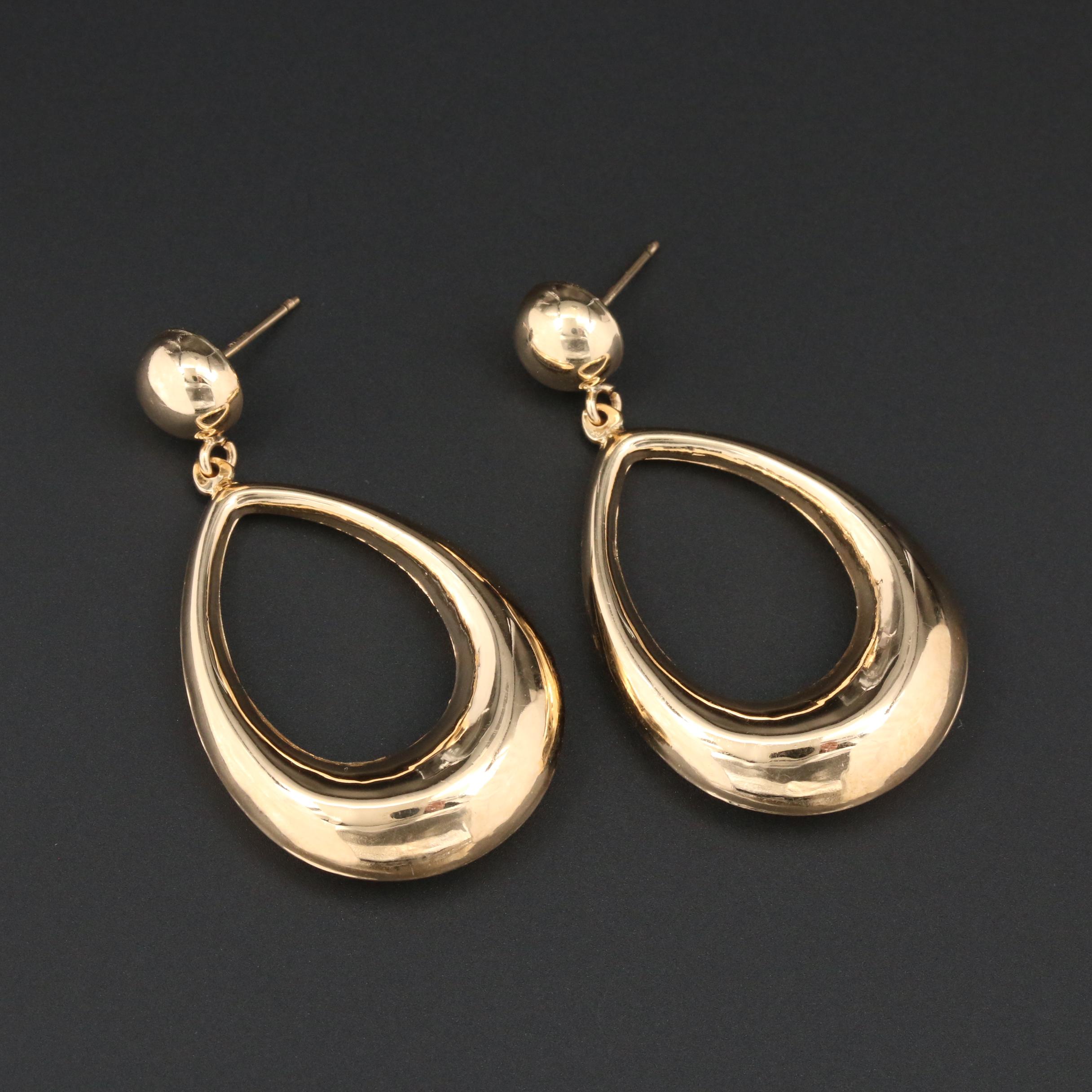 14K Yellow Gold Dangle Earrings EBTH