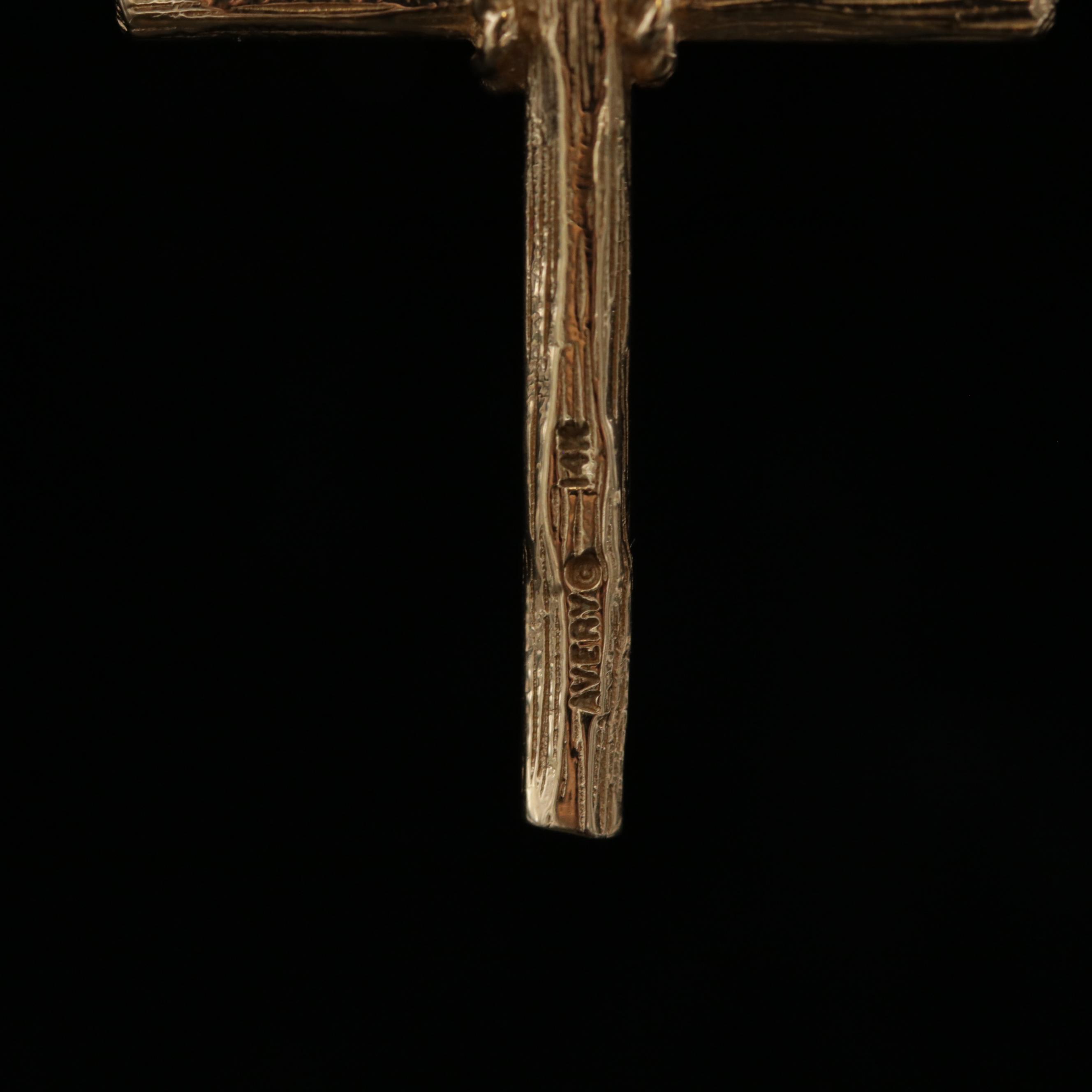 James Avery 14K Yellow Gold Cross Pendant Necklace EBTH