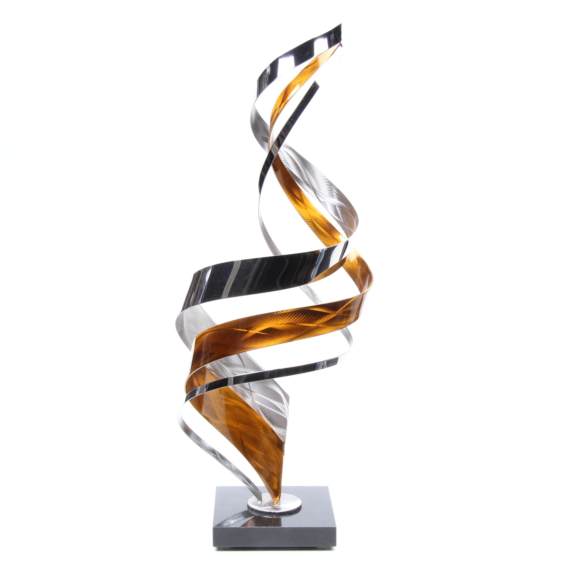 Abstract Metal Ribbon Sculpture EBTH