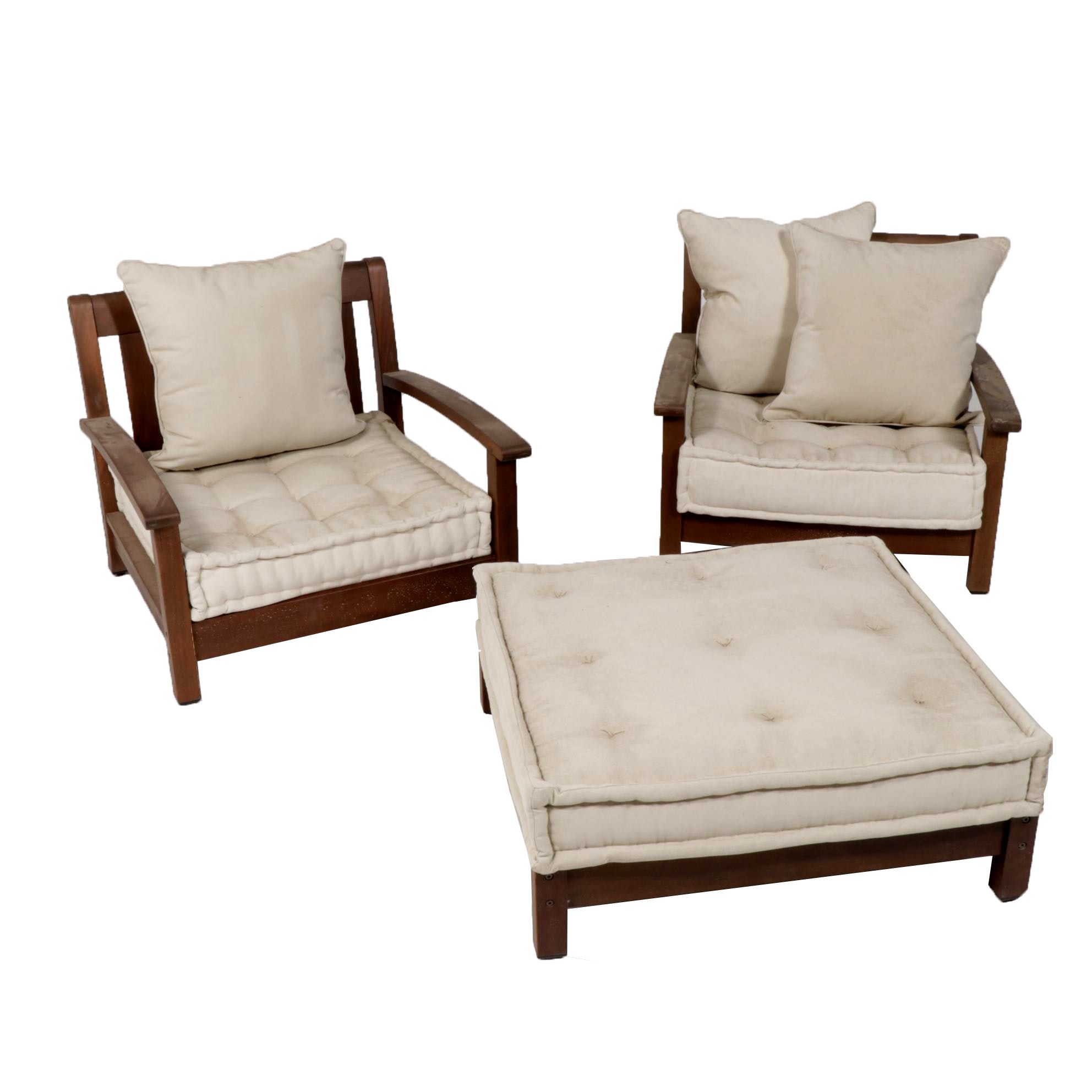 Pottery Barn Patio Chairs With Ottoman Ebth