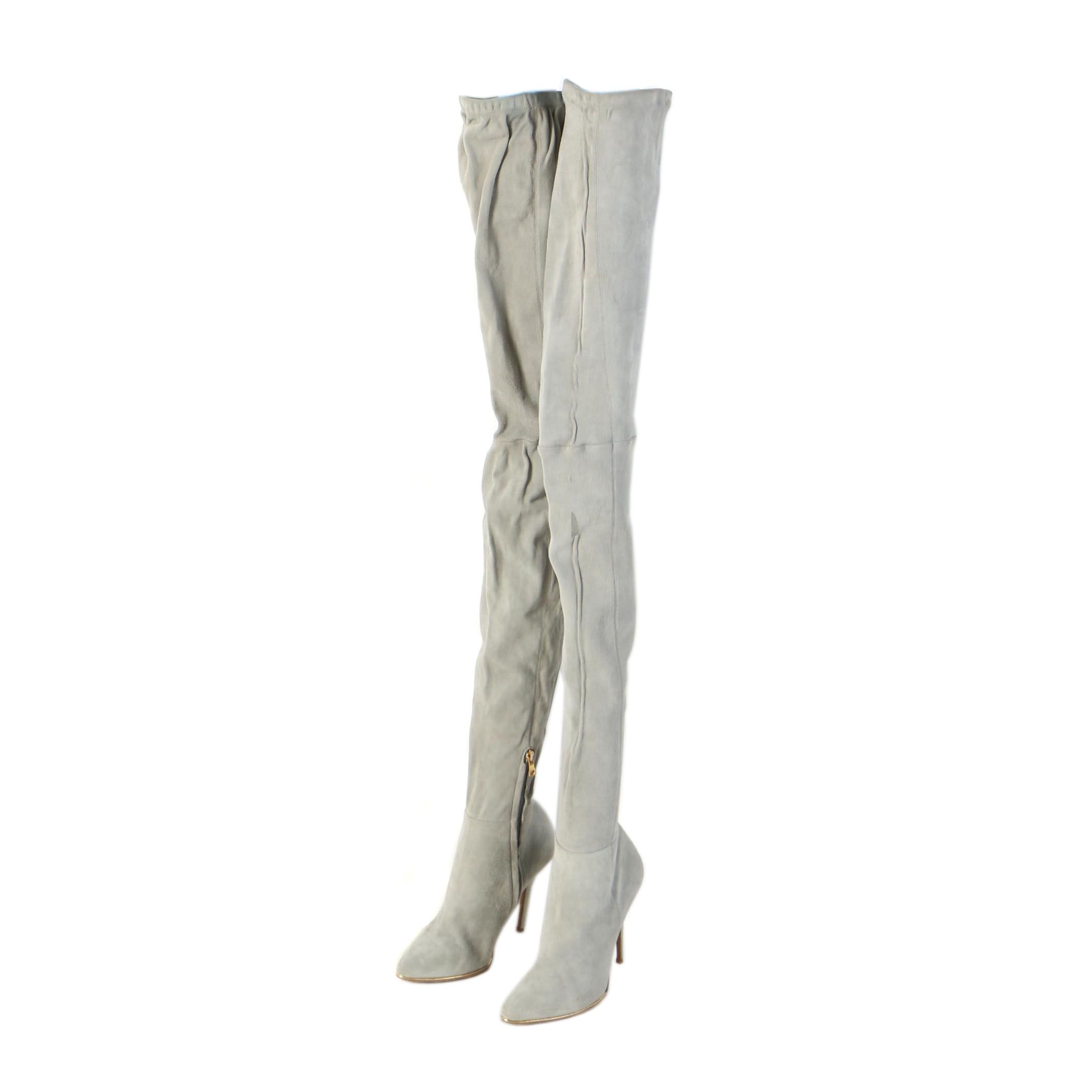 balmain knee high boots