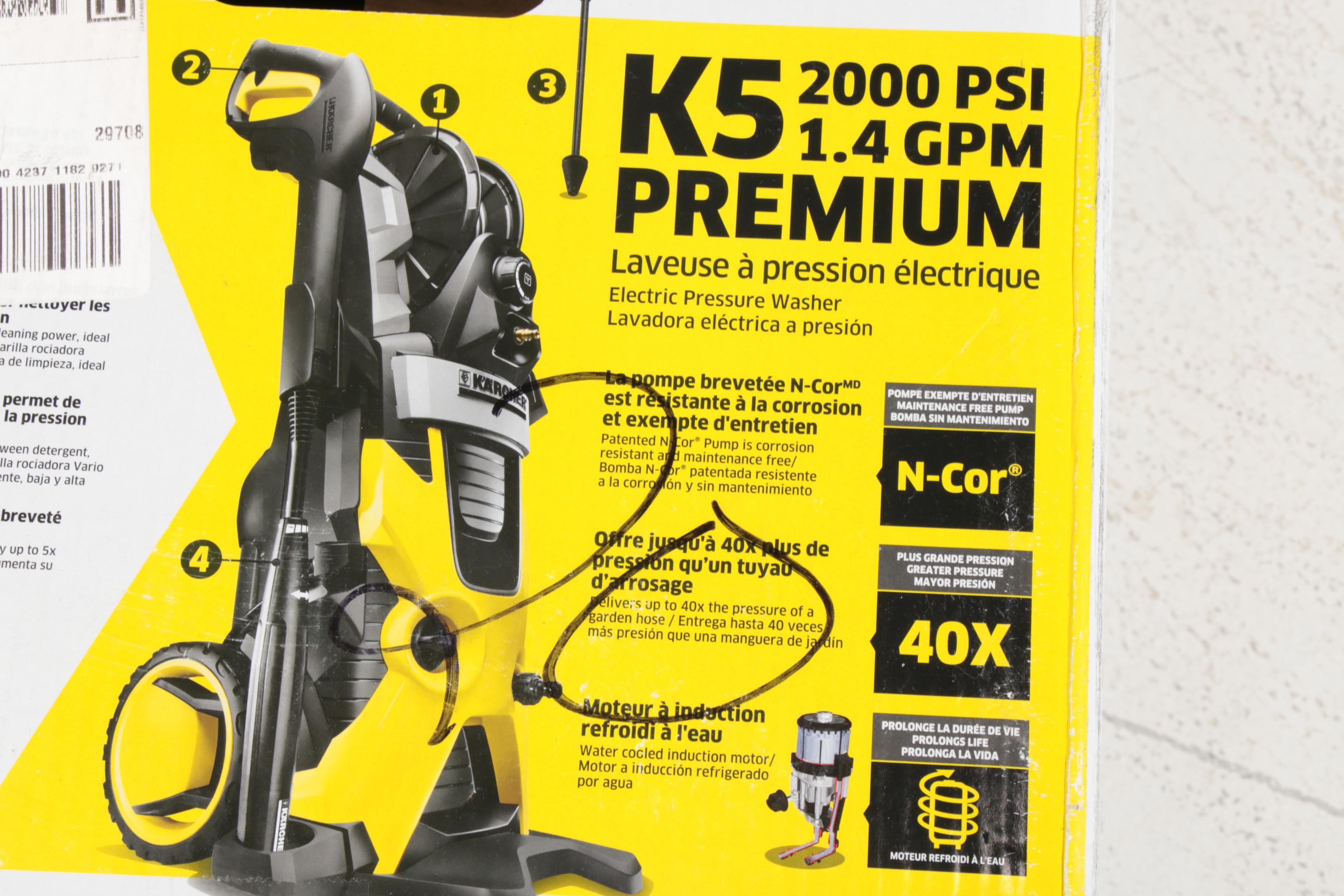 KÄRCHER K5 Premium Electric Power Pressure Washer and Right Angle Spray