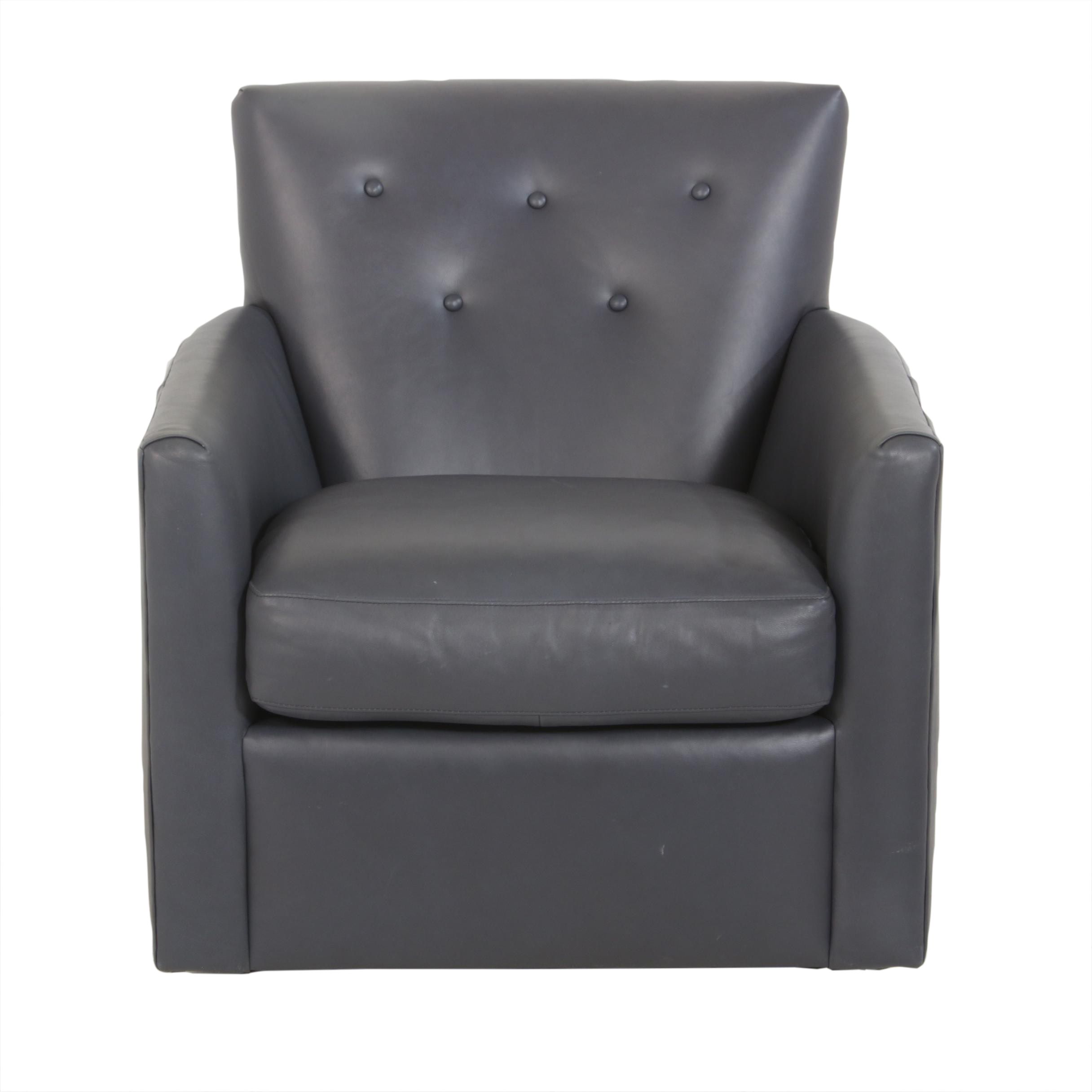 Bernhardt Furniture Gigi Leather Swivel Chair Ebth