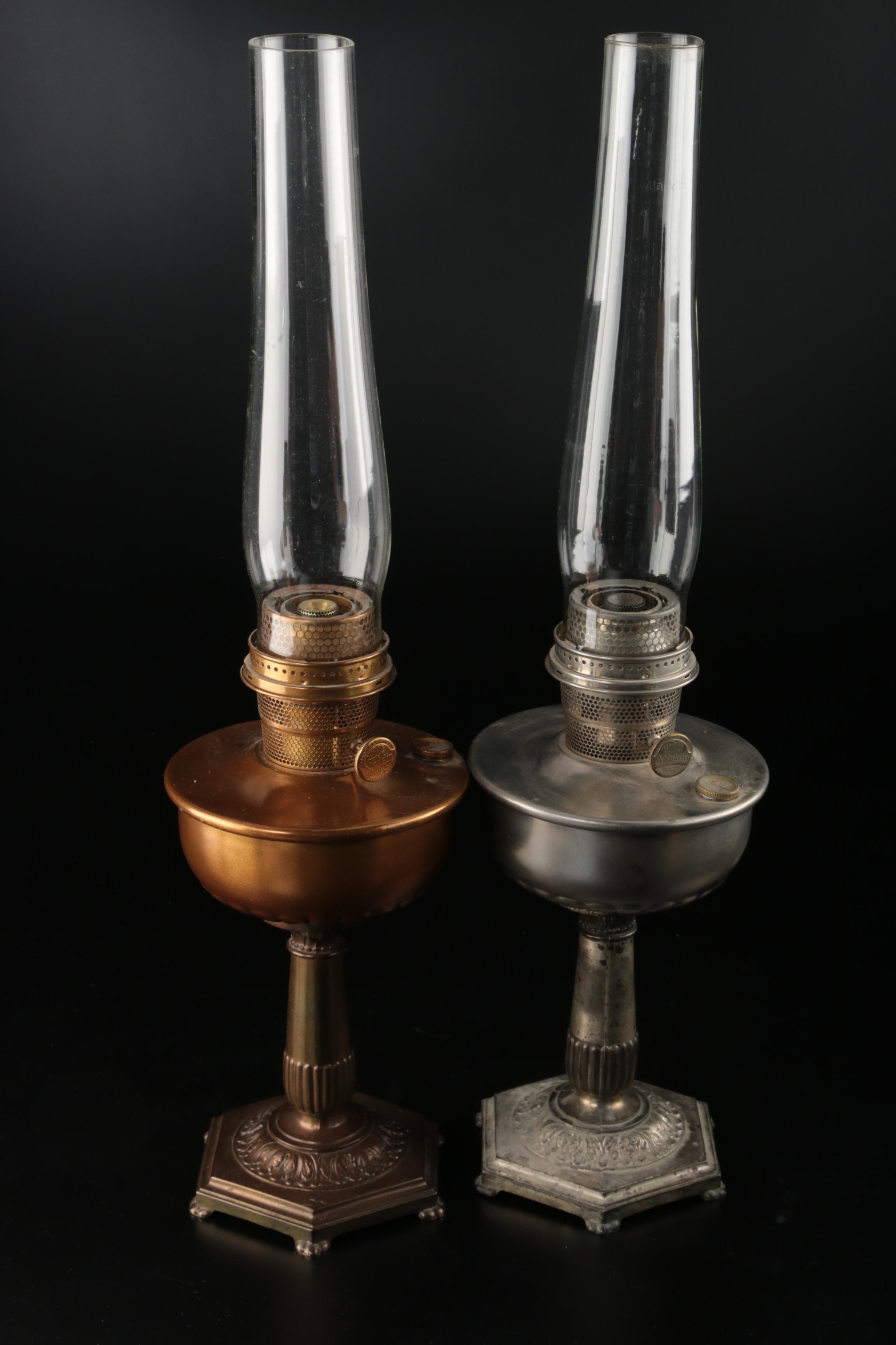 Aladdin NuType Model B Chicago Burner Kerosene Lamps, Circa 1940s EBTH