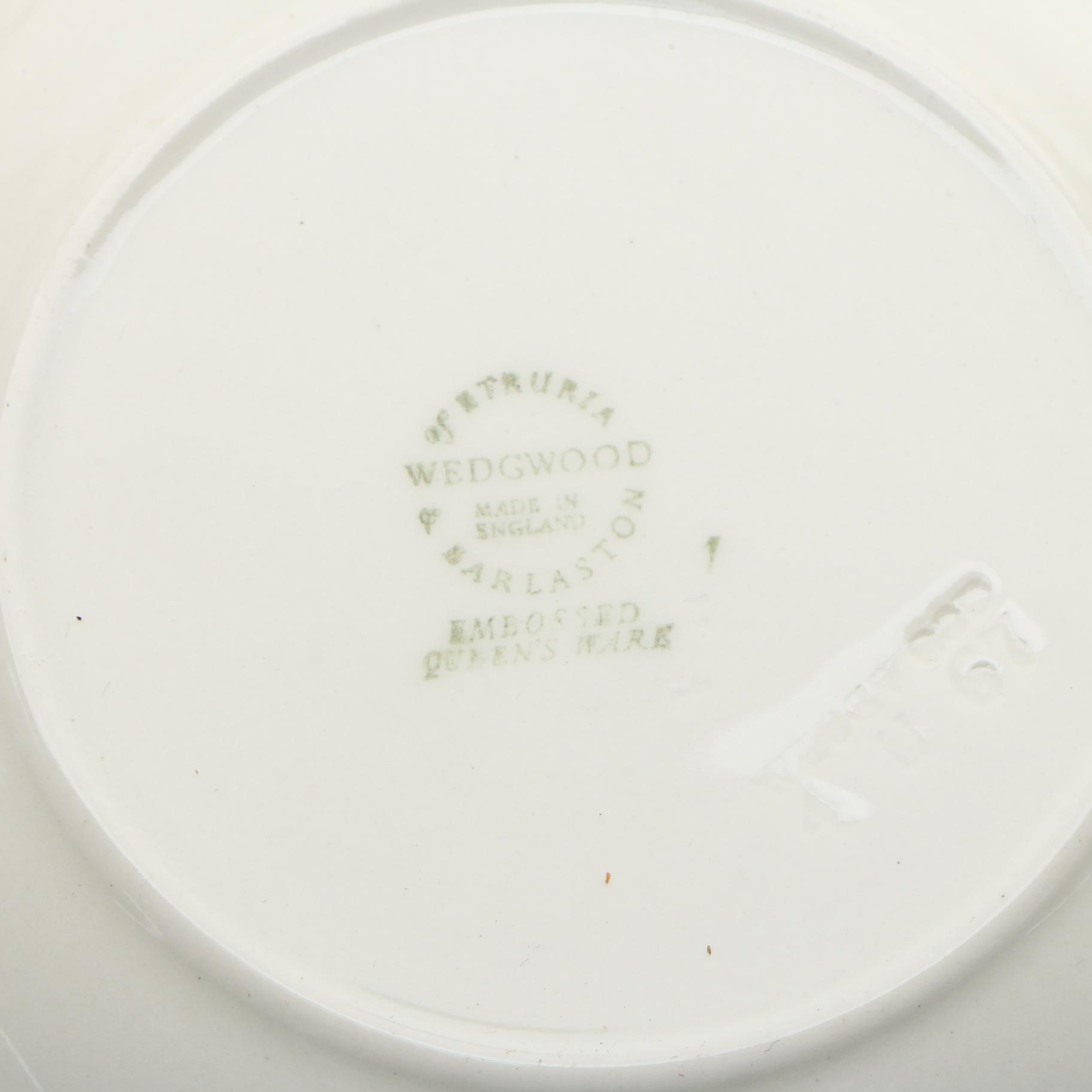 Wedgwood Markings Embossed Queen Ware
