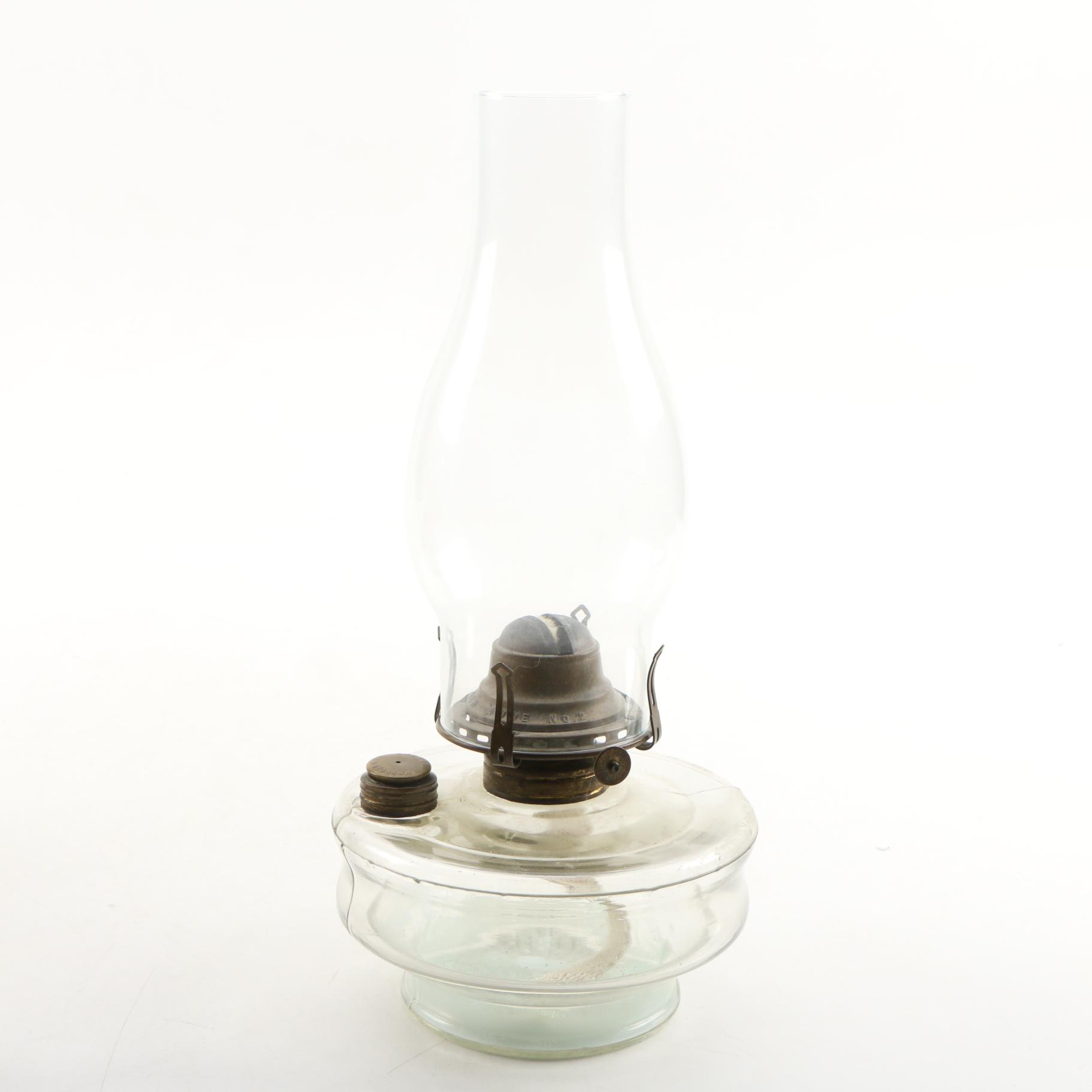 Queen Anne No. 2 Oil Lamp with Mercury Reflector and Wall Bracket, 19th