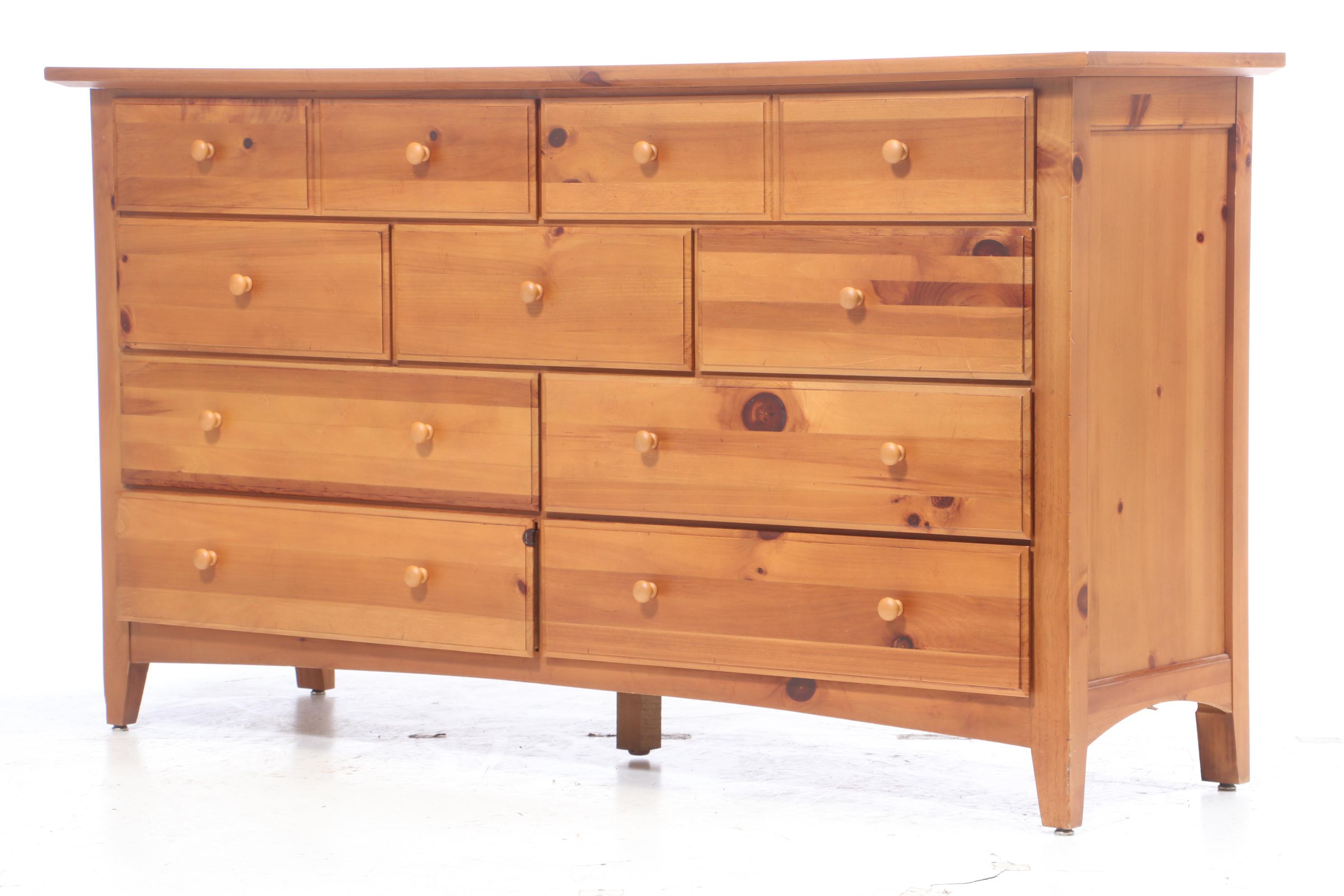 Thomasville "Impressions" Pine Dresser with Mirror, Contemporary EBTH