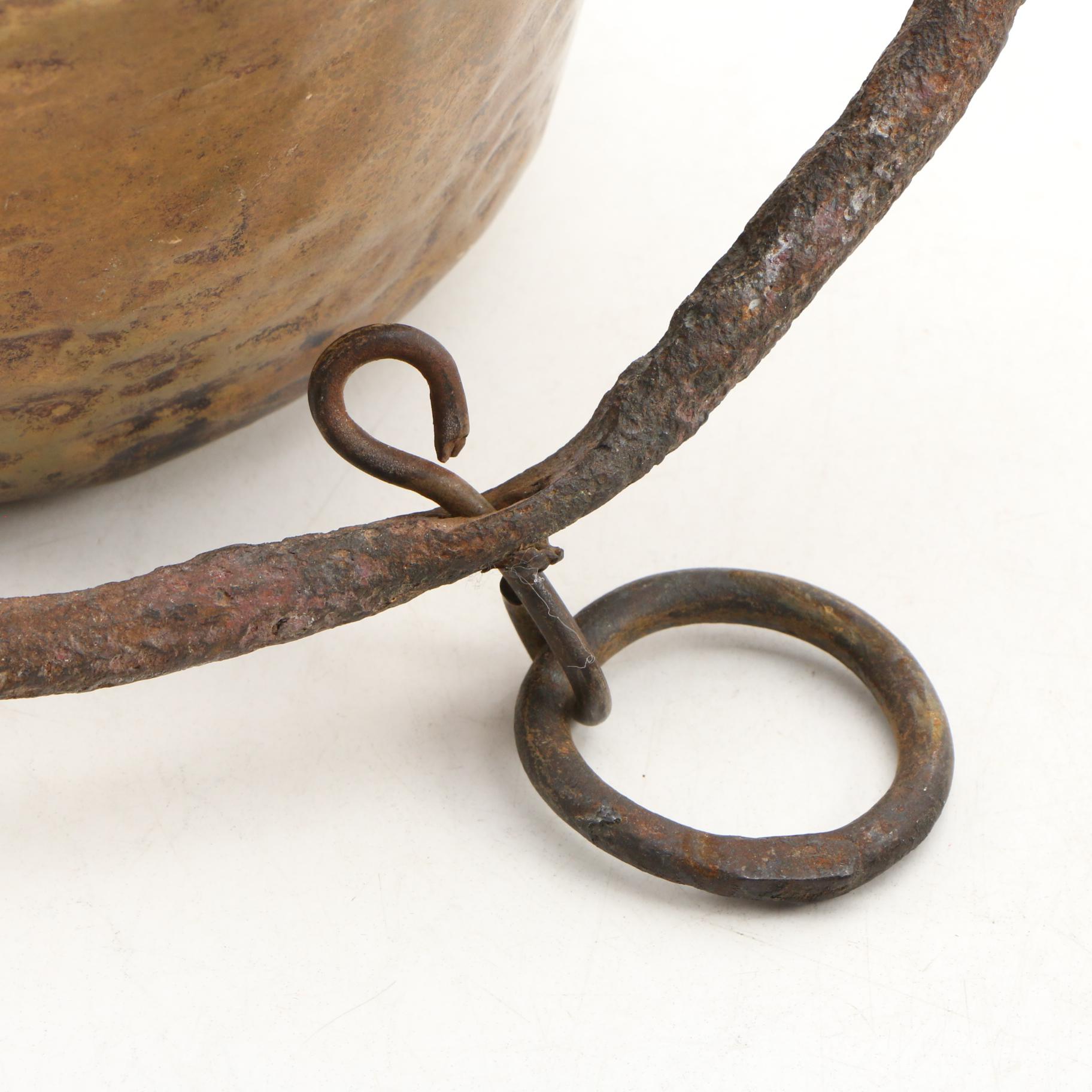 Antique Hammered Copper Fireplace Kettle Cookware EBTH