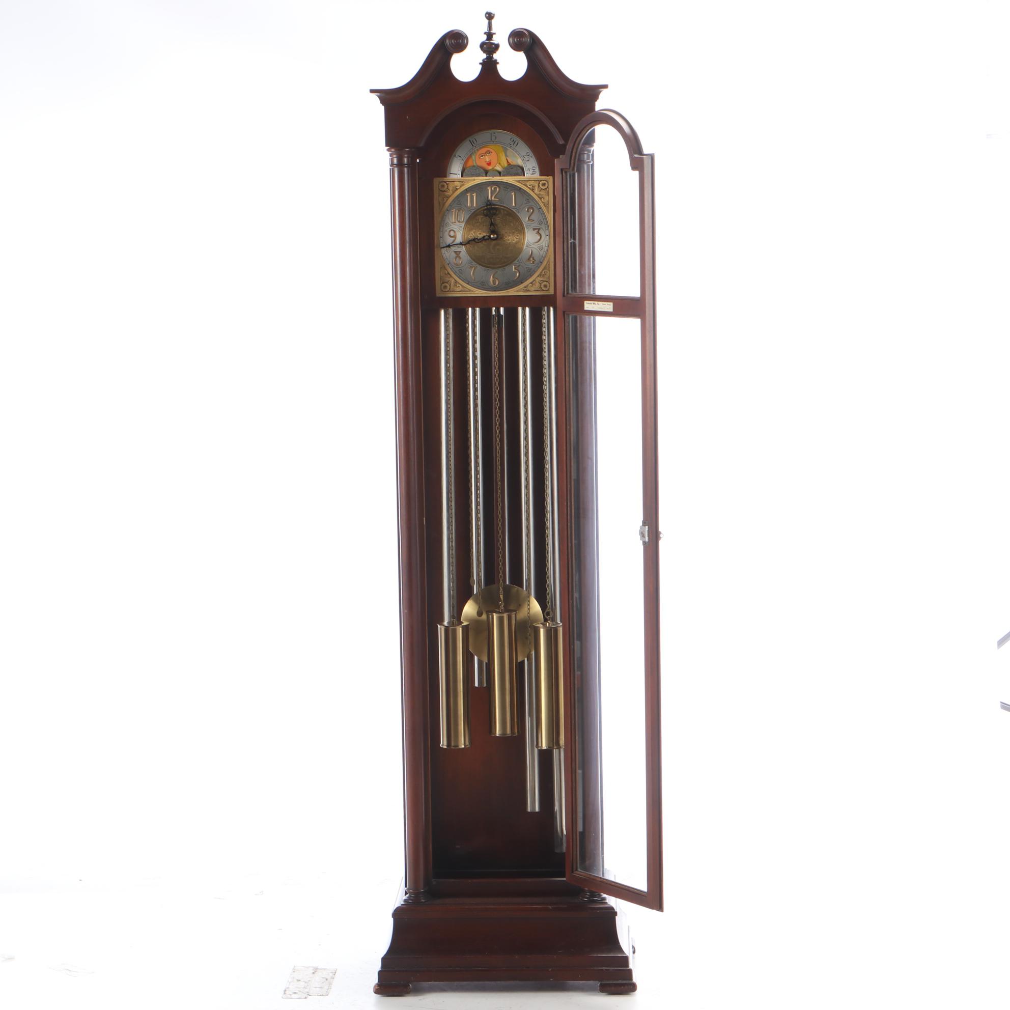 Colonial Mfg. Co. Zeeland Walnut Wood Cased Grandfather Clock EBTH