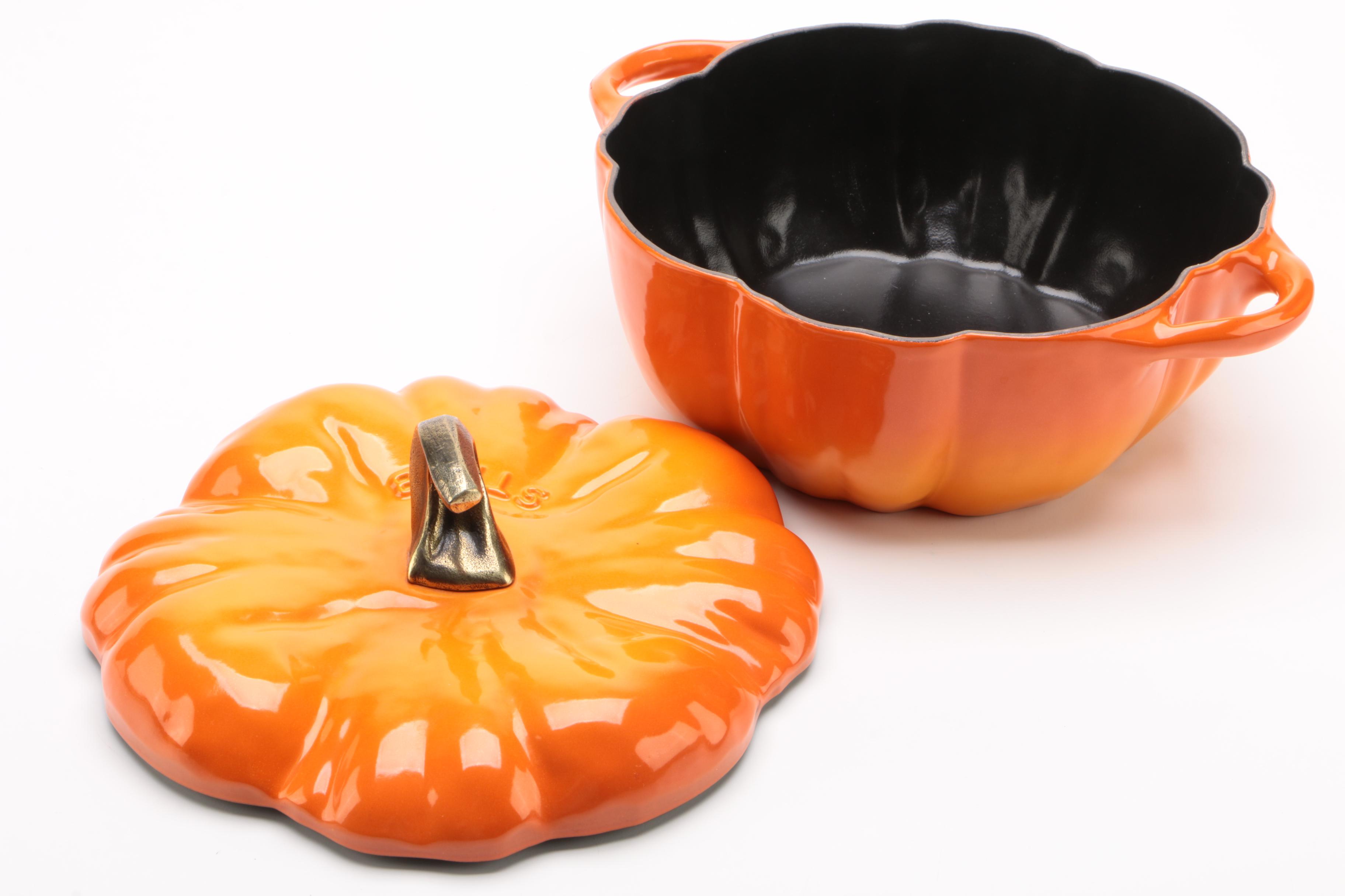 Staub Cast Iron Pumpkin Casserole Dish EBTH