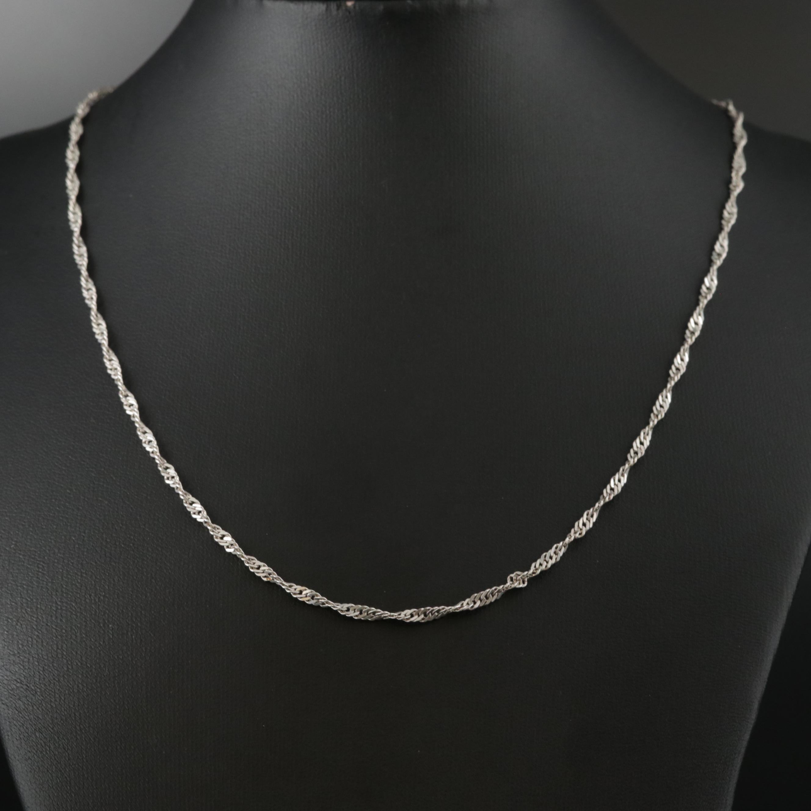 Sterling Silver Twisted Curb Link Chain EBTH