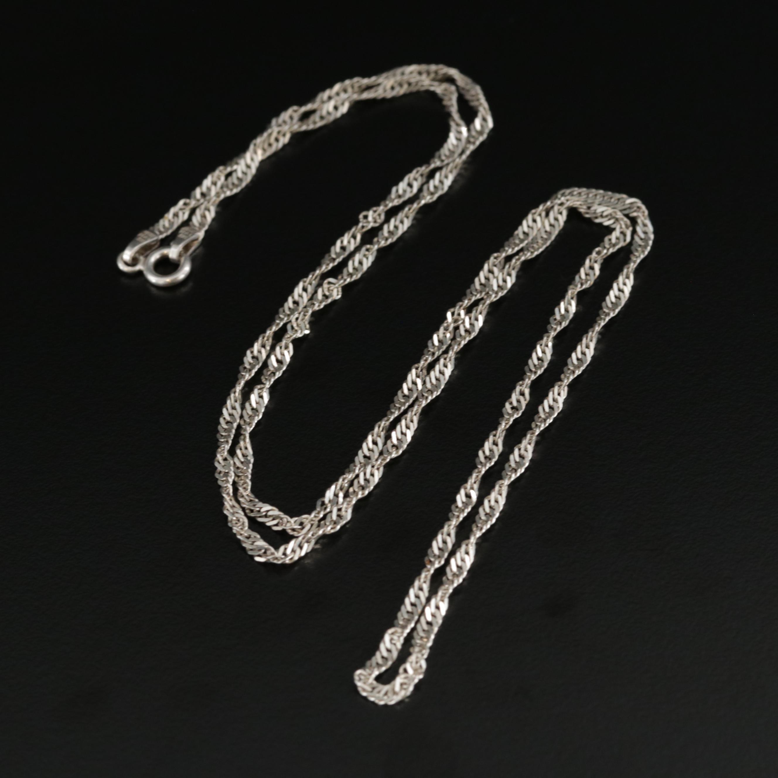 Sterling Silver Twisted Curb Link Chain EBTH