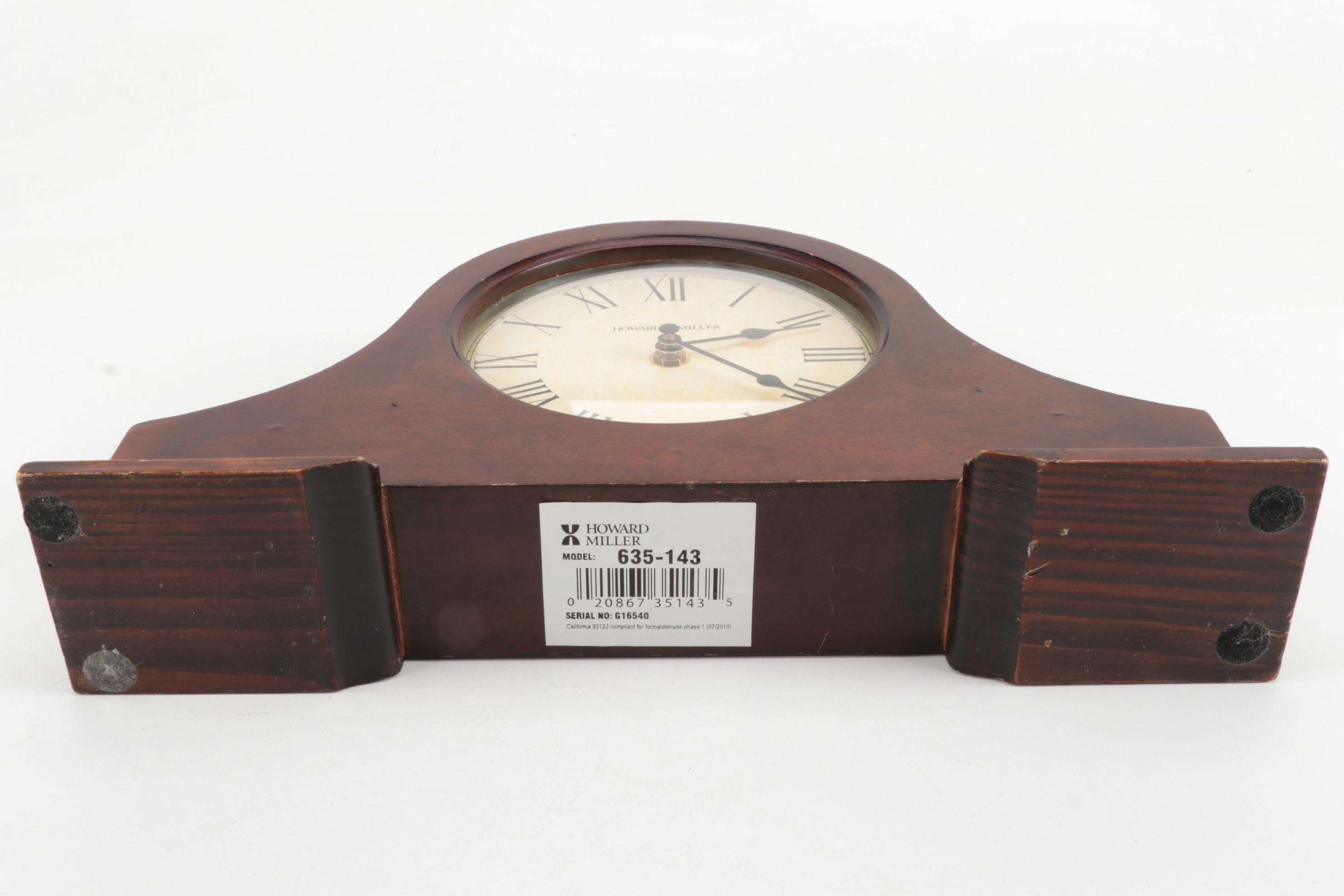 Howard Miller "Humphrey" Tambour Style Mantel Clock EBTH