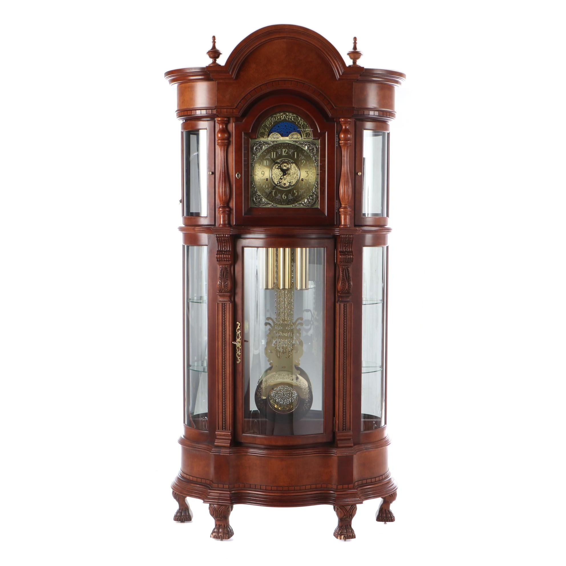 Colonial Mfg Co Zeeland Walnut Wood Cased Grandfather Clock Ebth