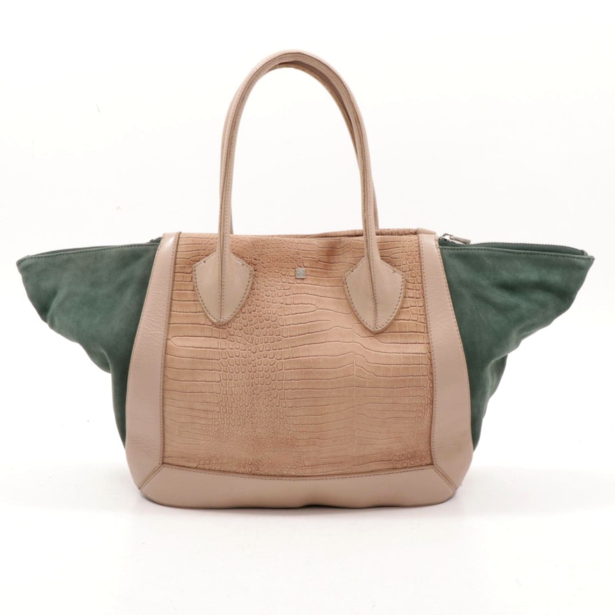 Pour La Victoire Maison Croc-Embossed Leather Tote Handbag | EBTH
