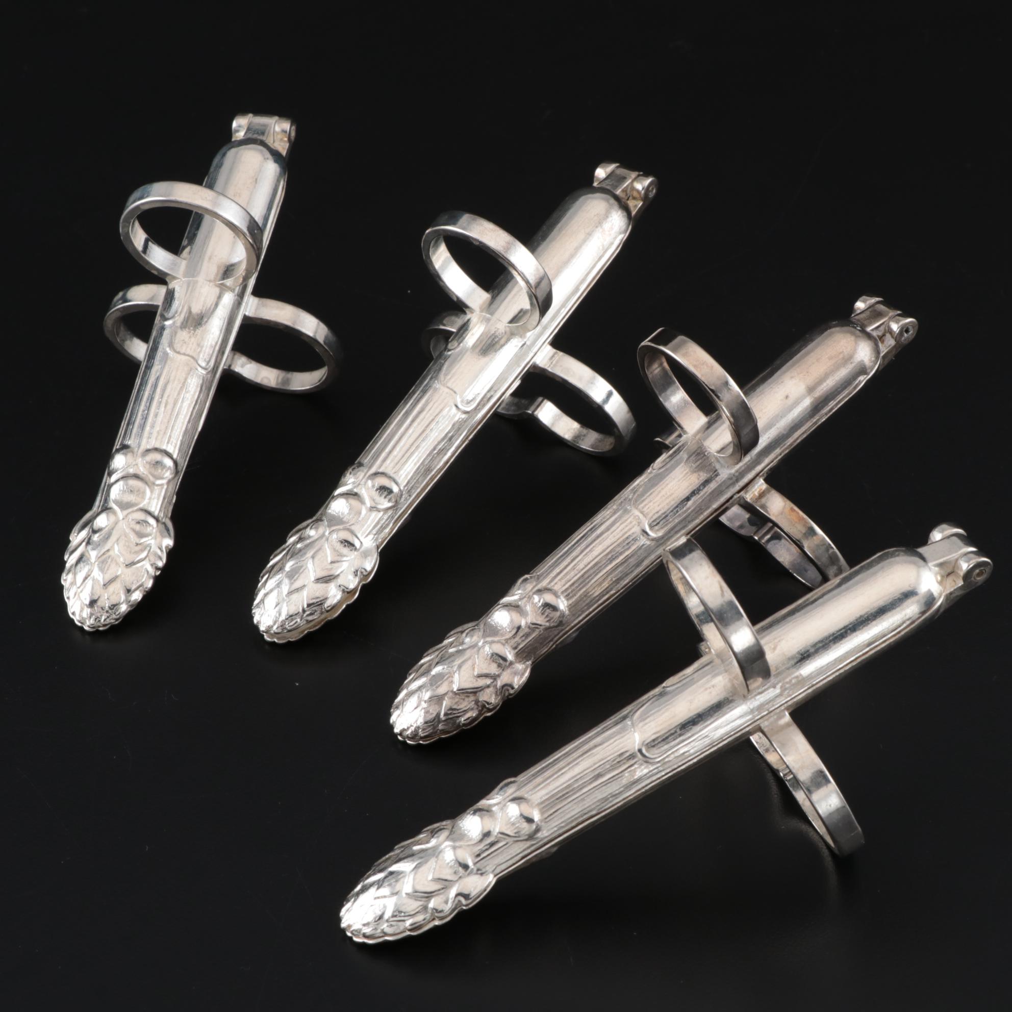 Italian SilverPlated Asparagus Tongs EBTH