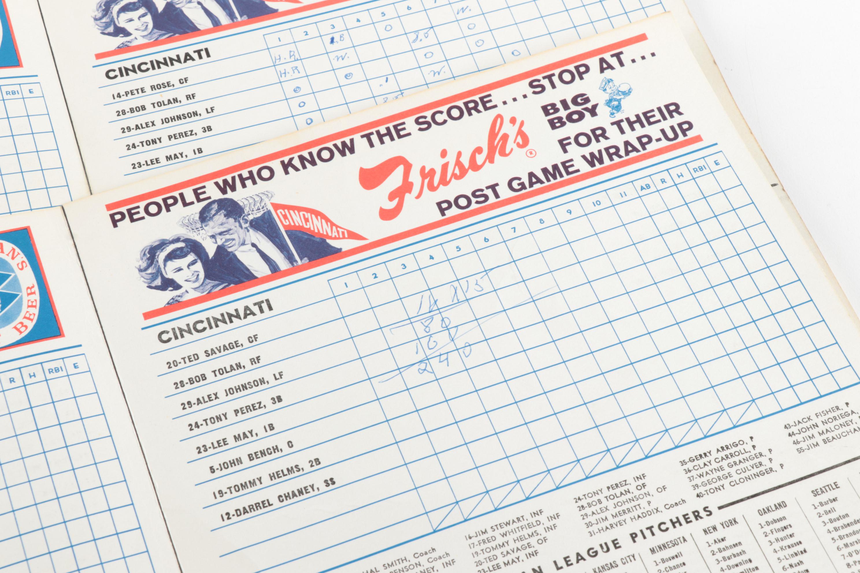Cincinnati Reds Scorecards EBTH